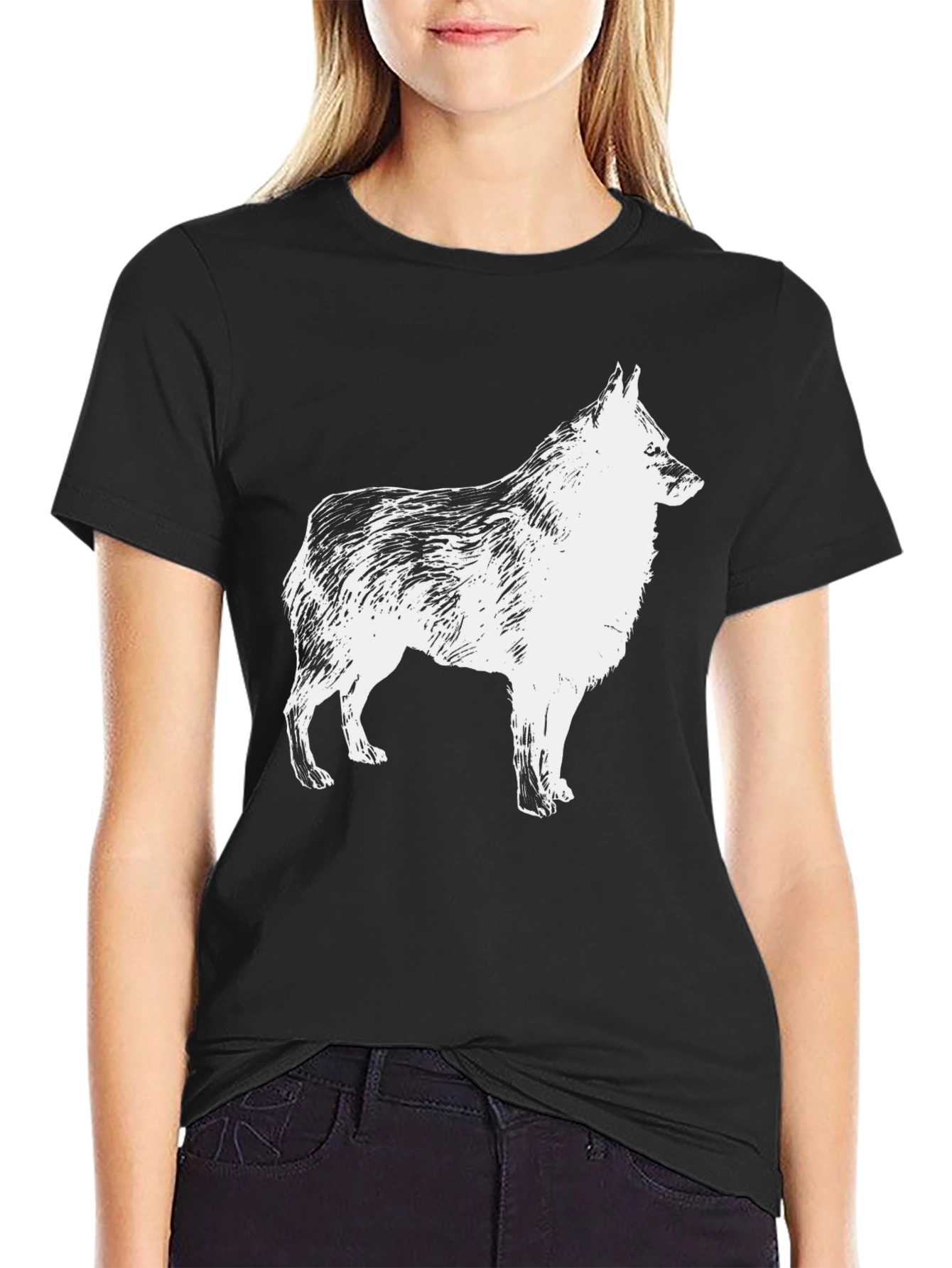 Dog Graphic T-Shirt - Mens Short Sleeve Crew Neck