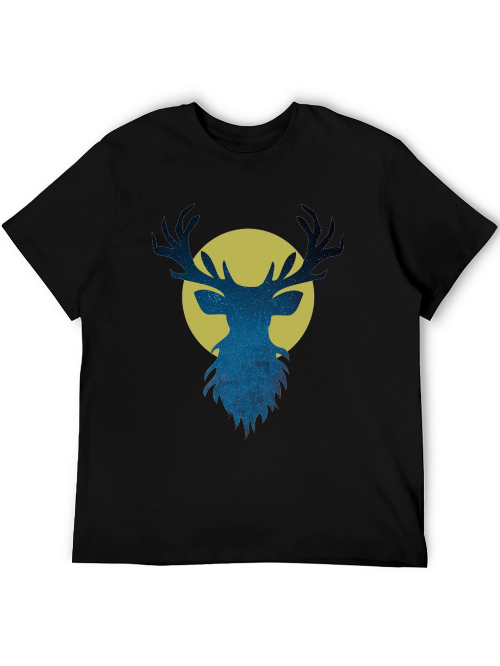 Stargazer Deer Graphic Tee - Mens Black T-Shirt