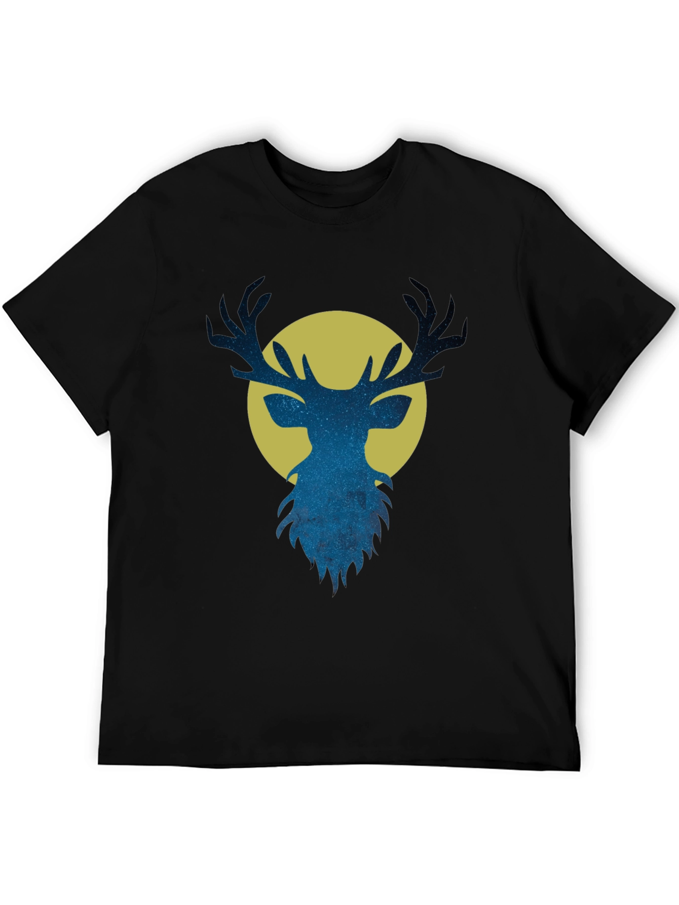 Stargazer Deer Graphic Tee - Mens Black T-Shirt