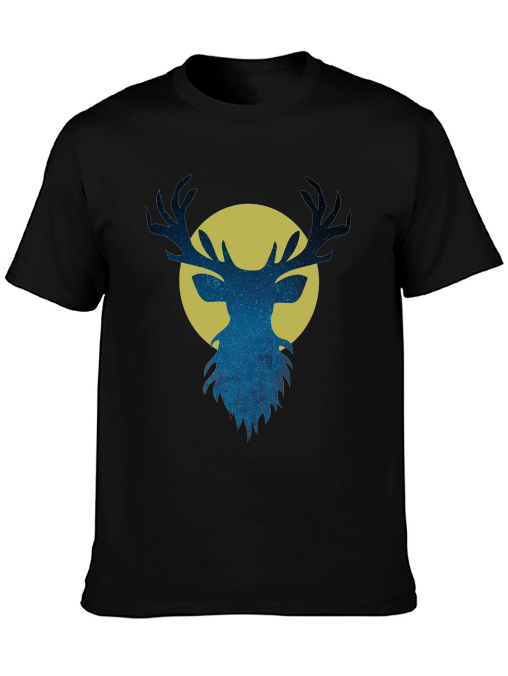 Stargazer Deer Graphic Tee - Mens Black T-Shirt