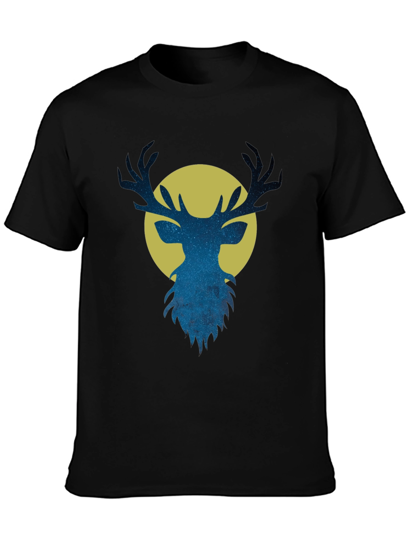 Stargazer Deer Graphic Tee - Mens Black T-Shirt