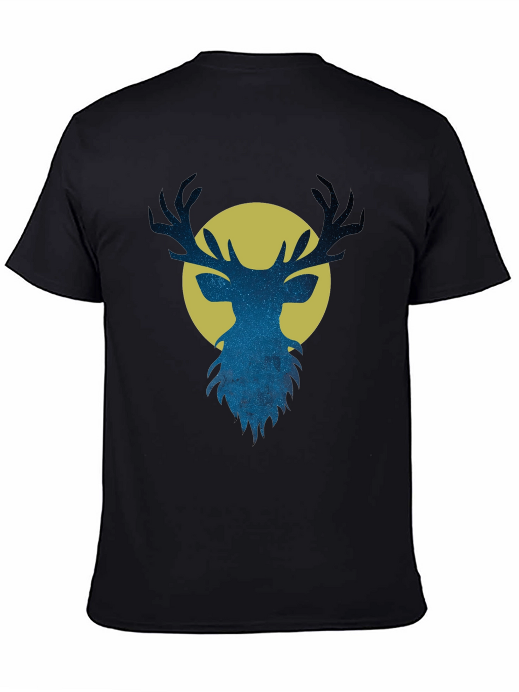 Stargazer Deer Graphic Tee - Mens Black T-Shirt