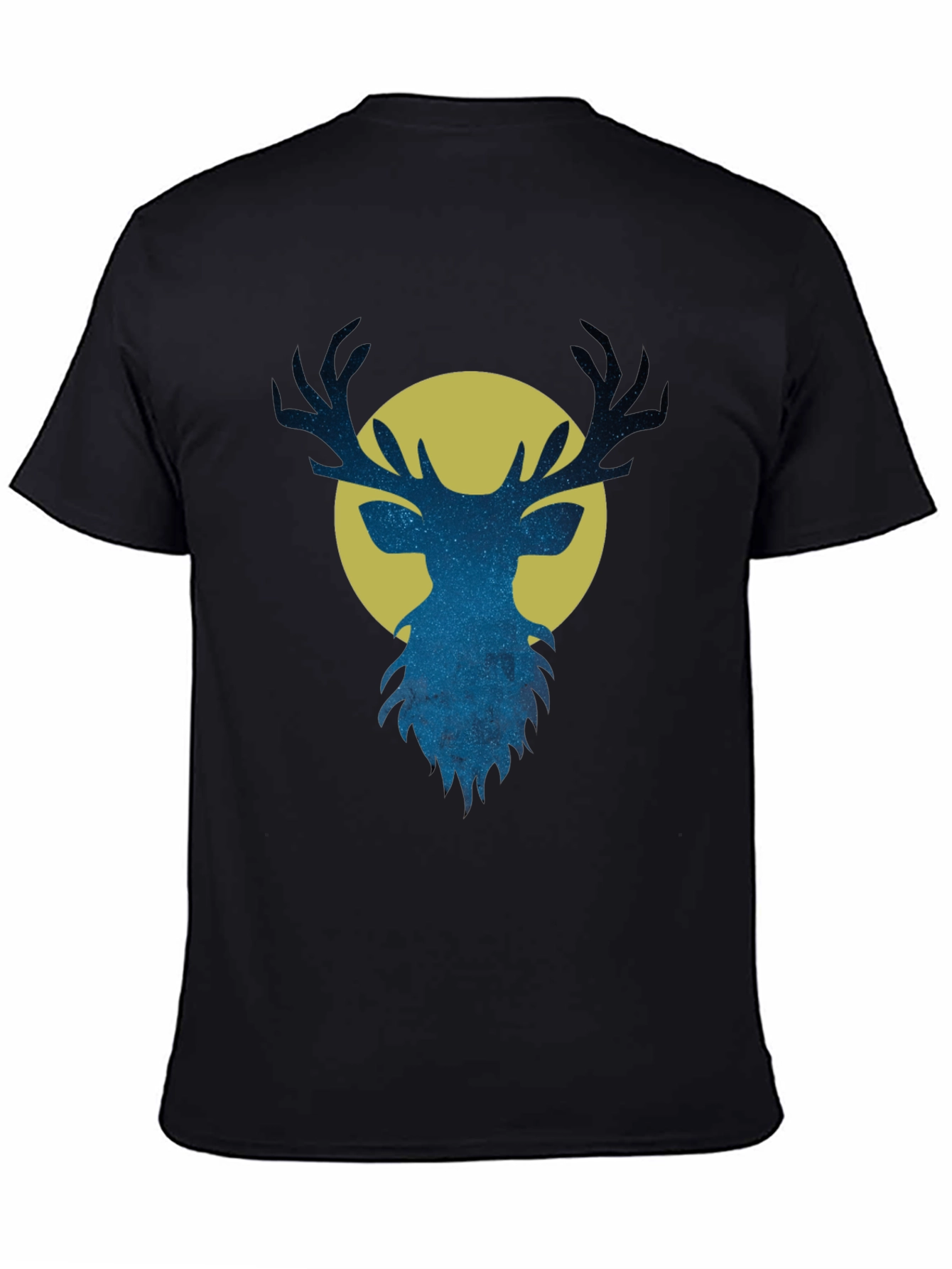 Stargazer Deer Graphic Tee - Mens Black T-Shirt