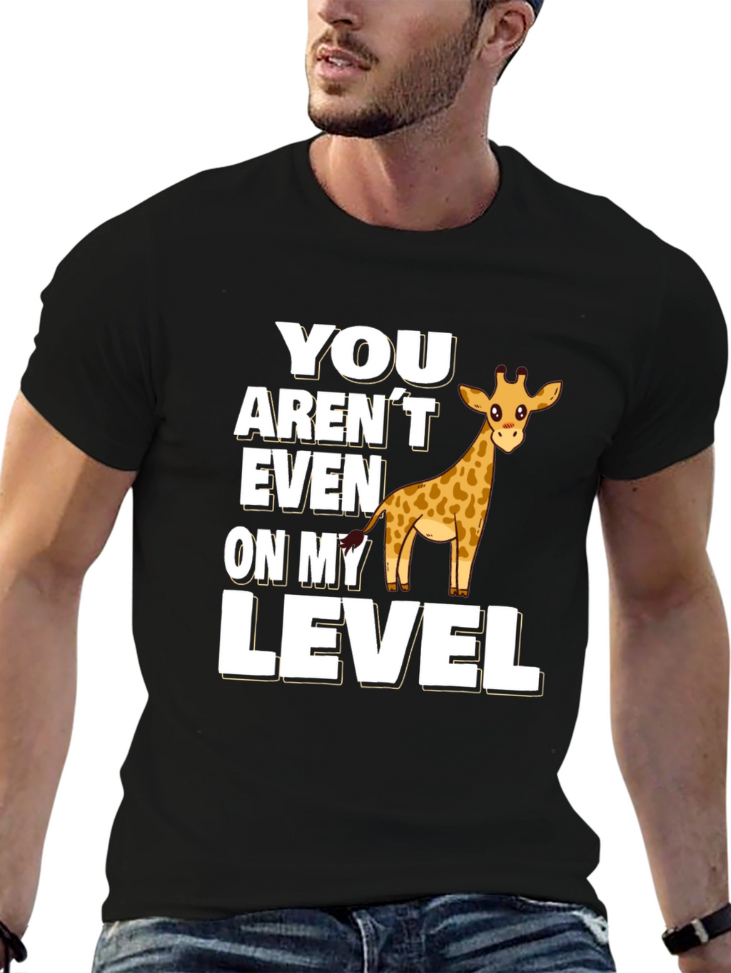 Giraffe Level T-Shirt Funny Animal Tee