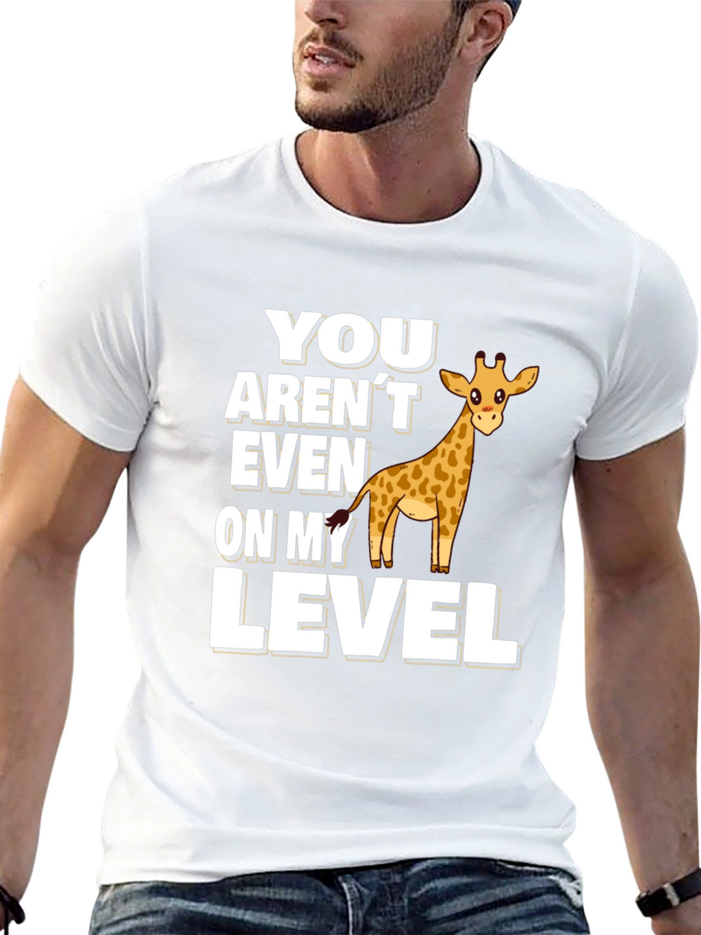 Giraffe Level T-Shirt Funny Animal Tee