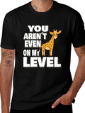 Giraffe Level T-Shirt Funny Animal Tee