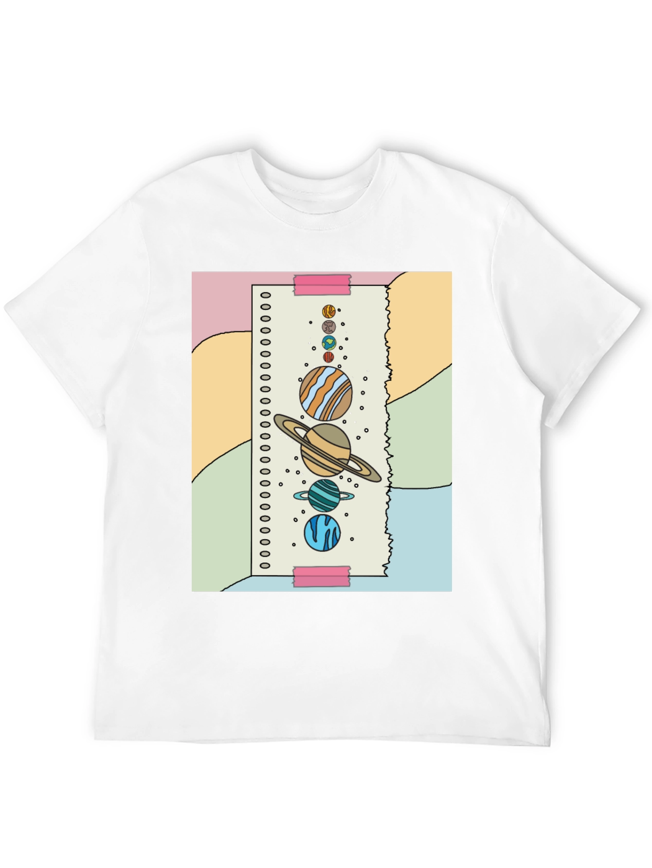 Planet Sketch T-Shirt - Fun Space Design
