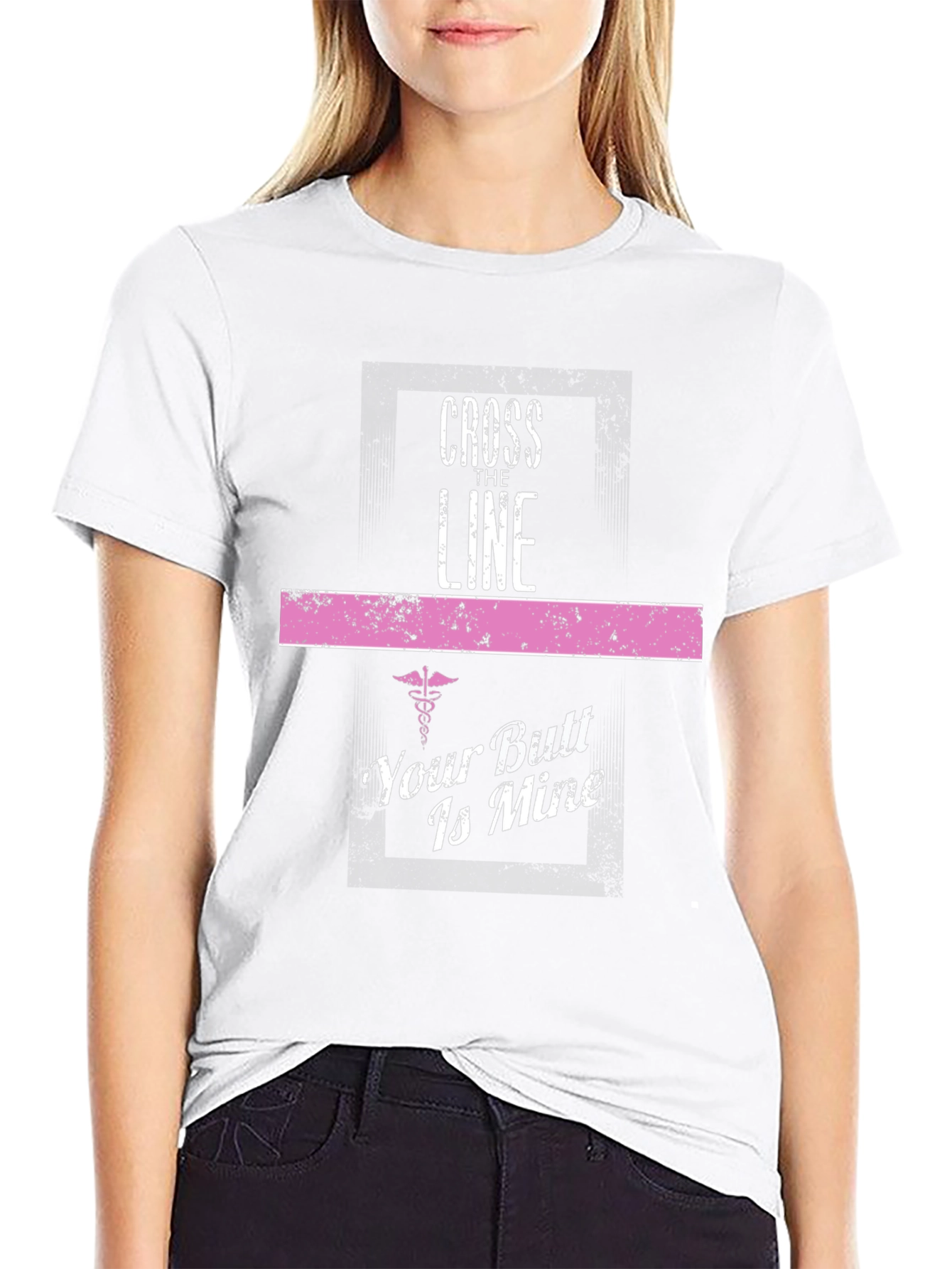 Cross The Line T-Shirt - Funny Nurse Gift