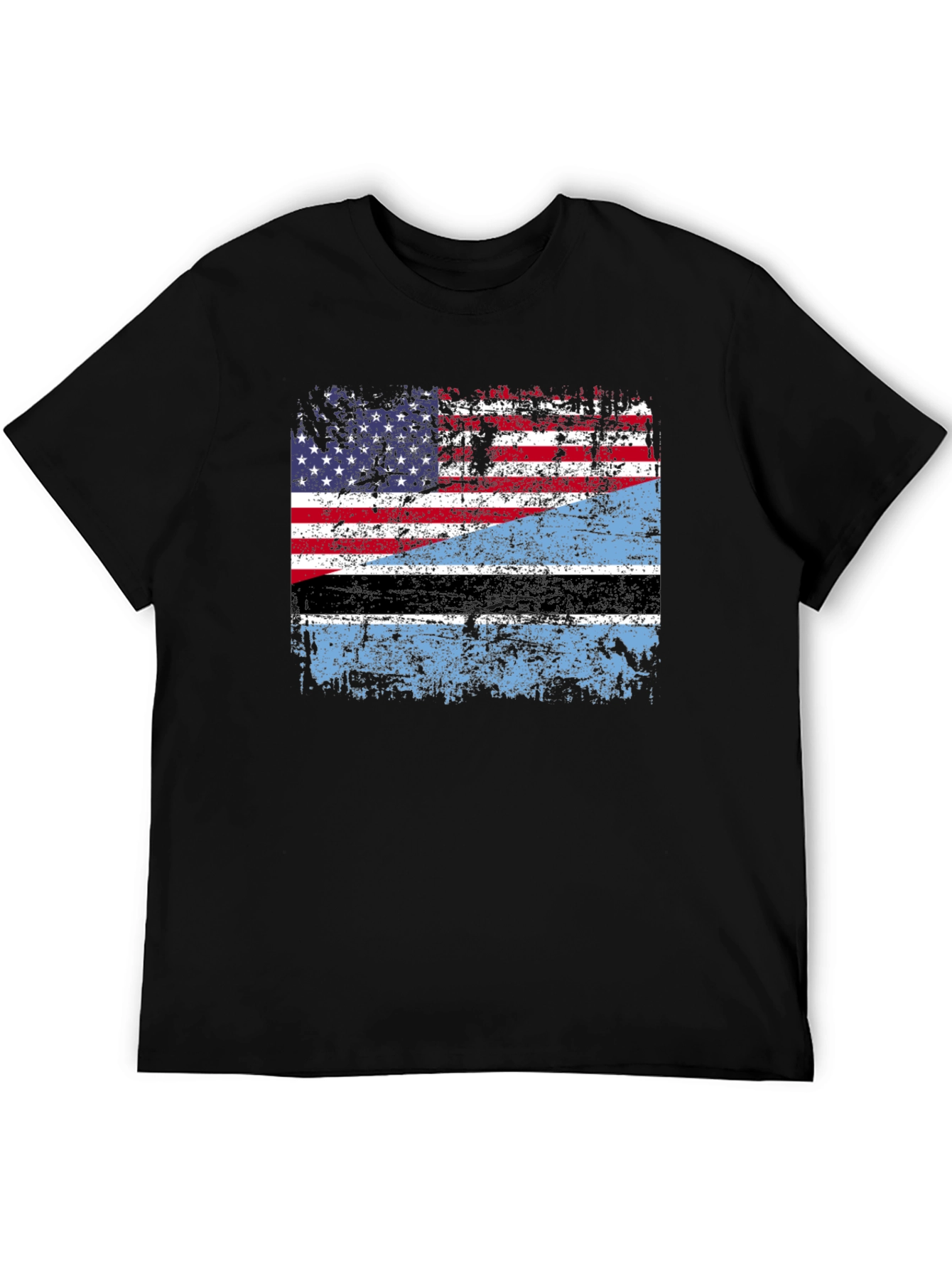 USA Botswana Flag Graphic Tee