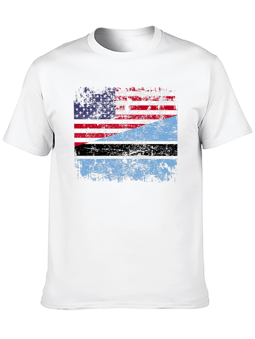 USA Botswana Flag Graphic Tee