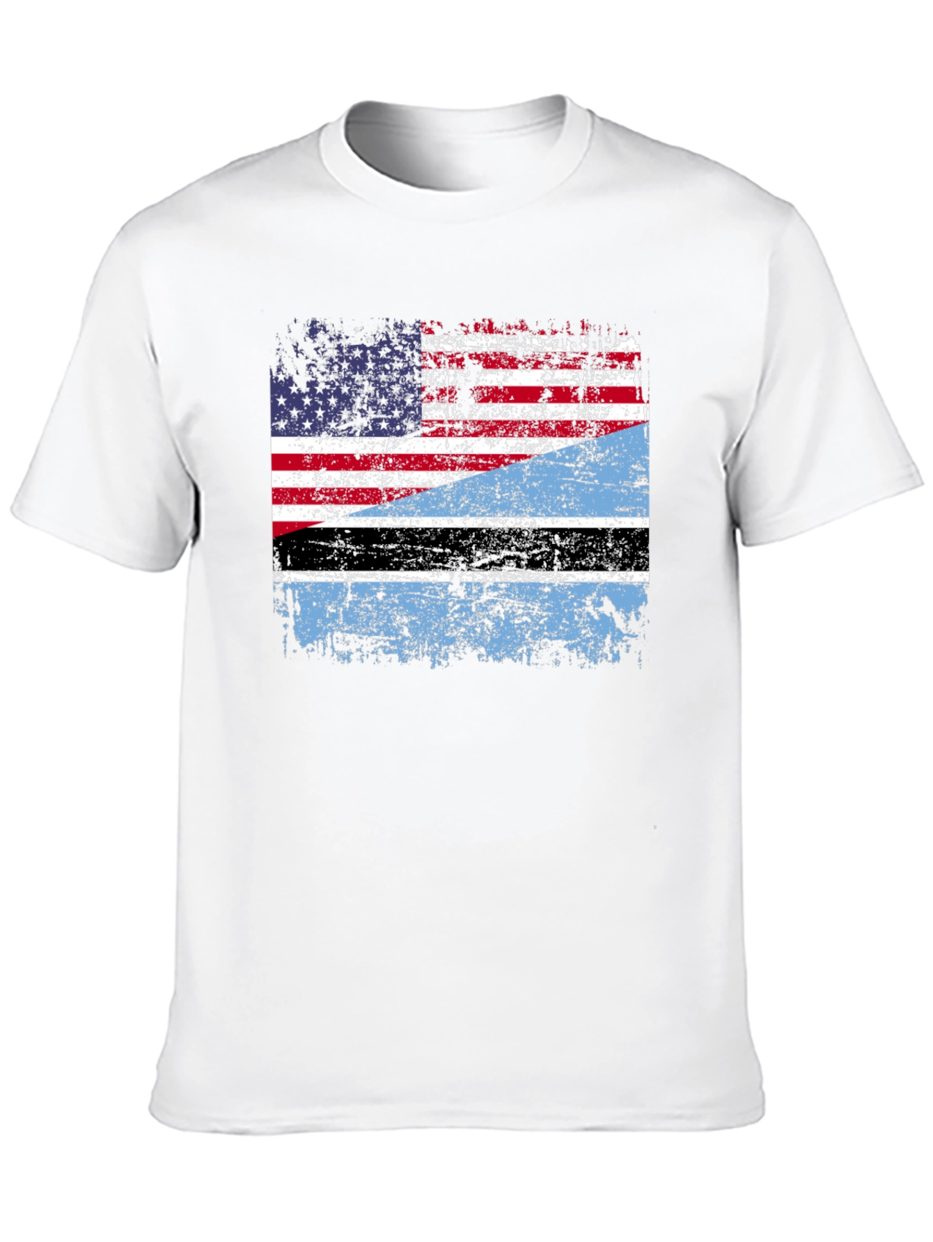 USA Botswana Flag Graphic Tee