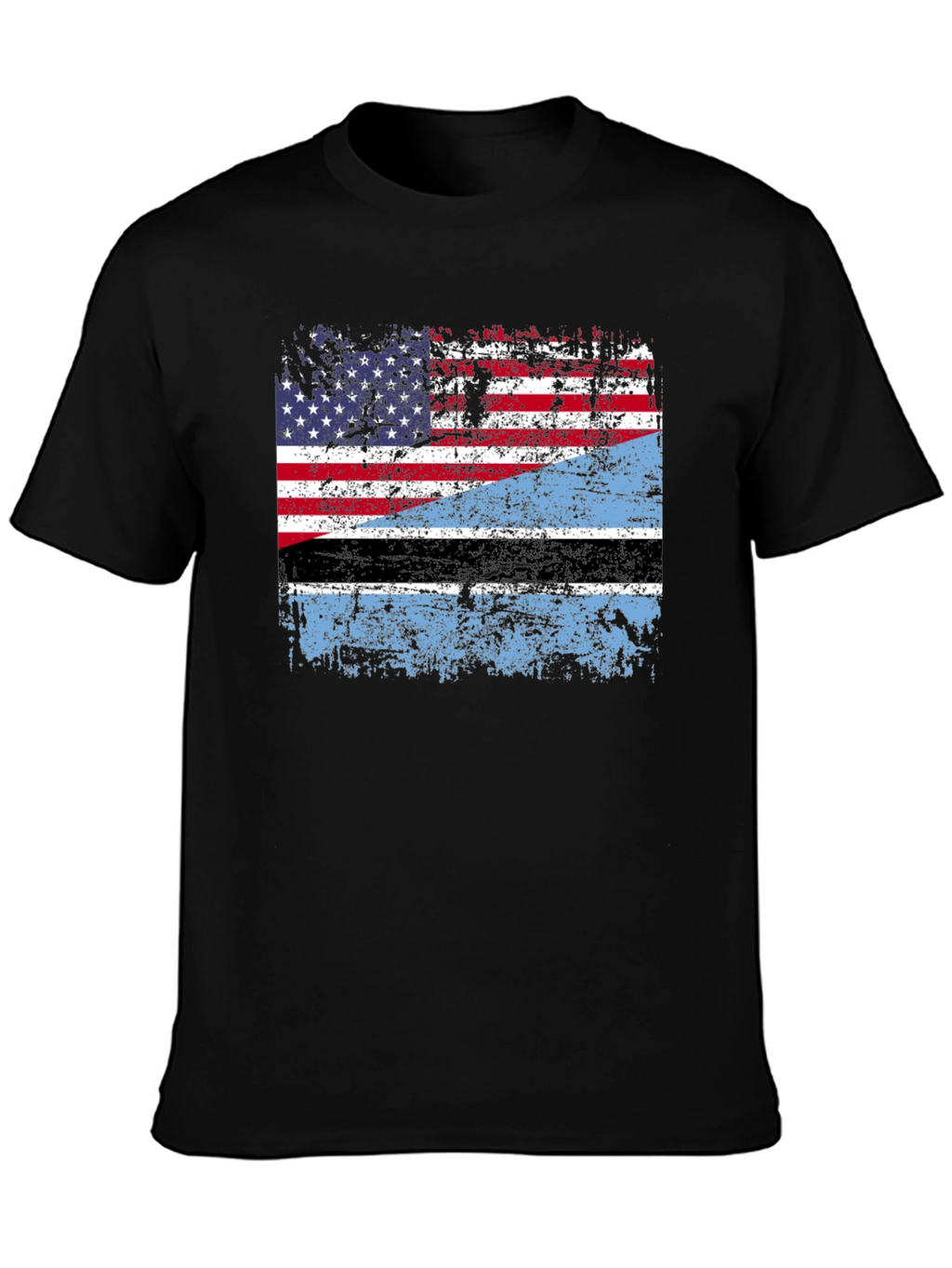 USA Botswana Flag Graphic Tee