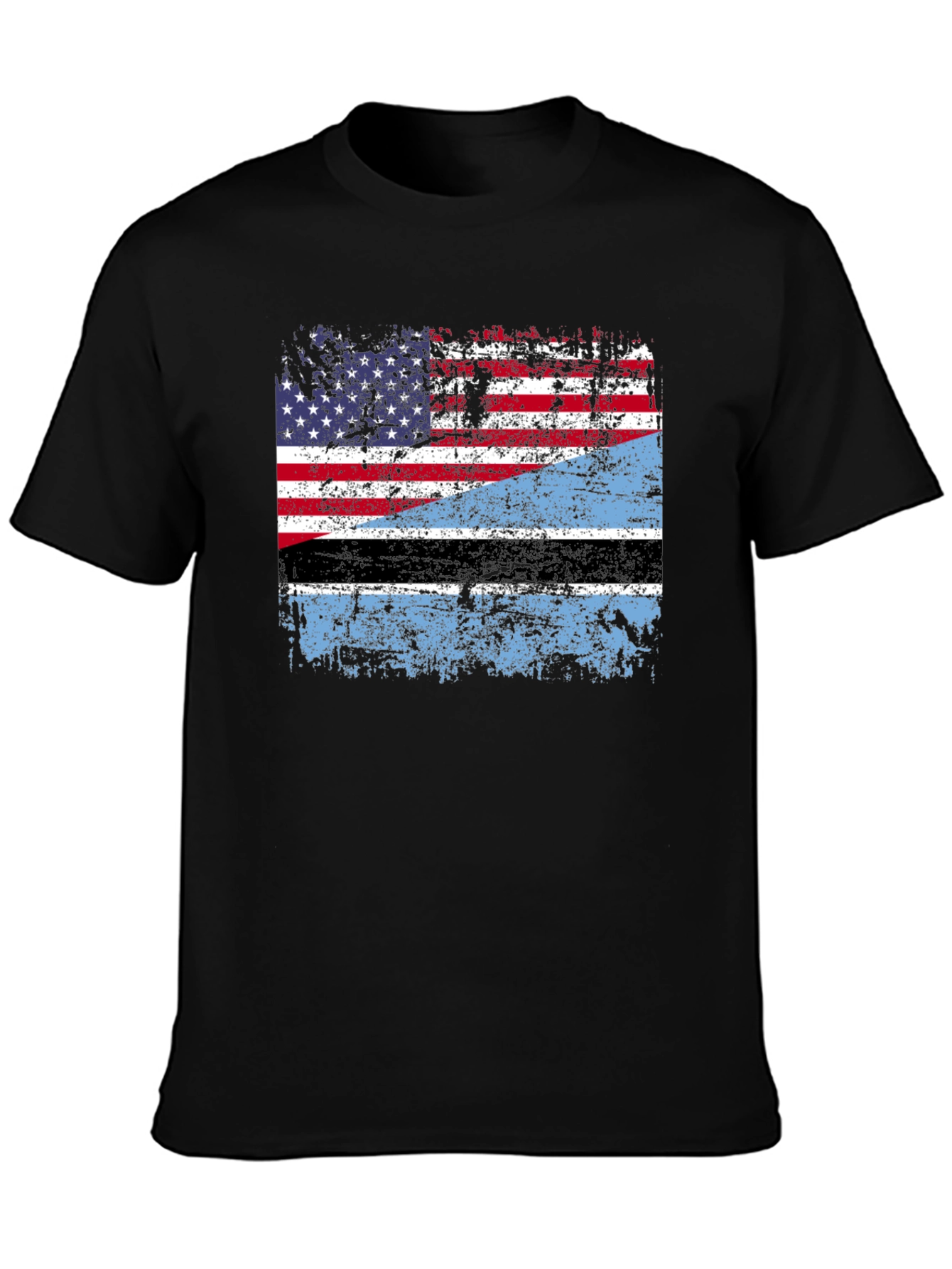 USA Botswana Flag Graphic Tee
