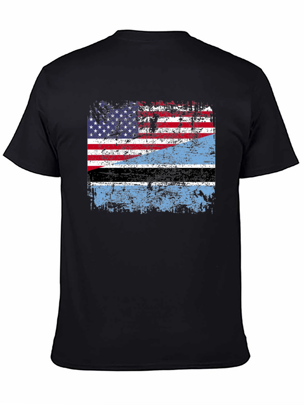 USA Botswana Flag Graphic Tee