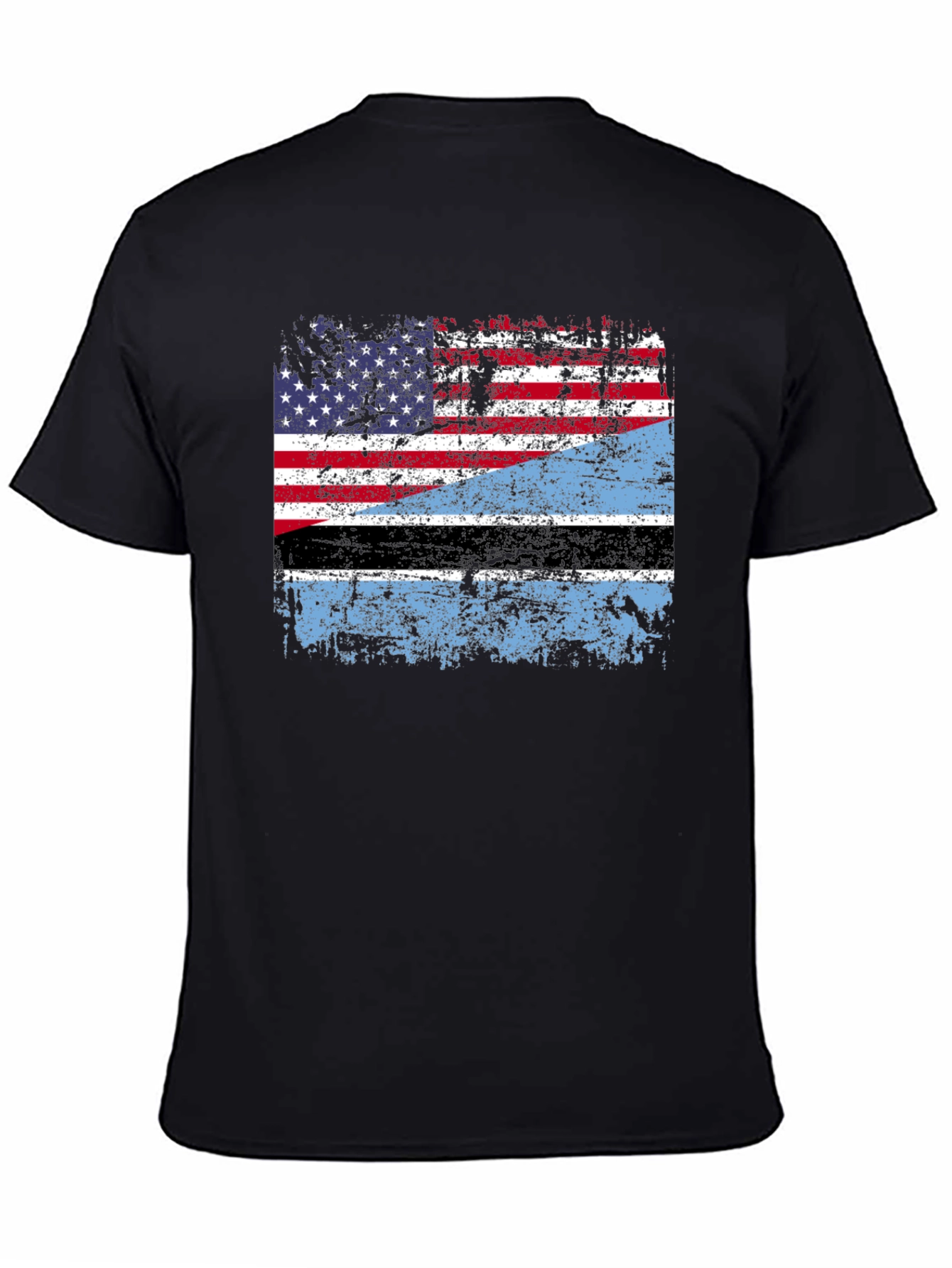 USA Botswana Flag Graphic Tee