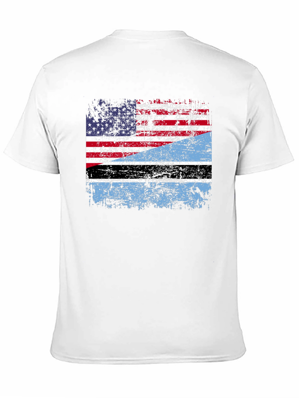 USA Botswana Flag Graphic Tee