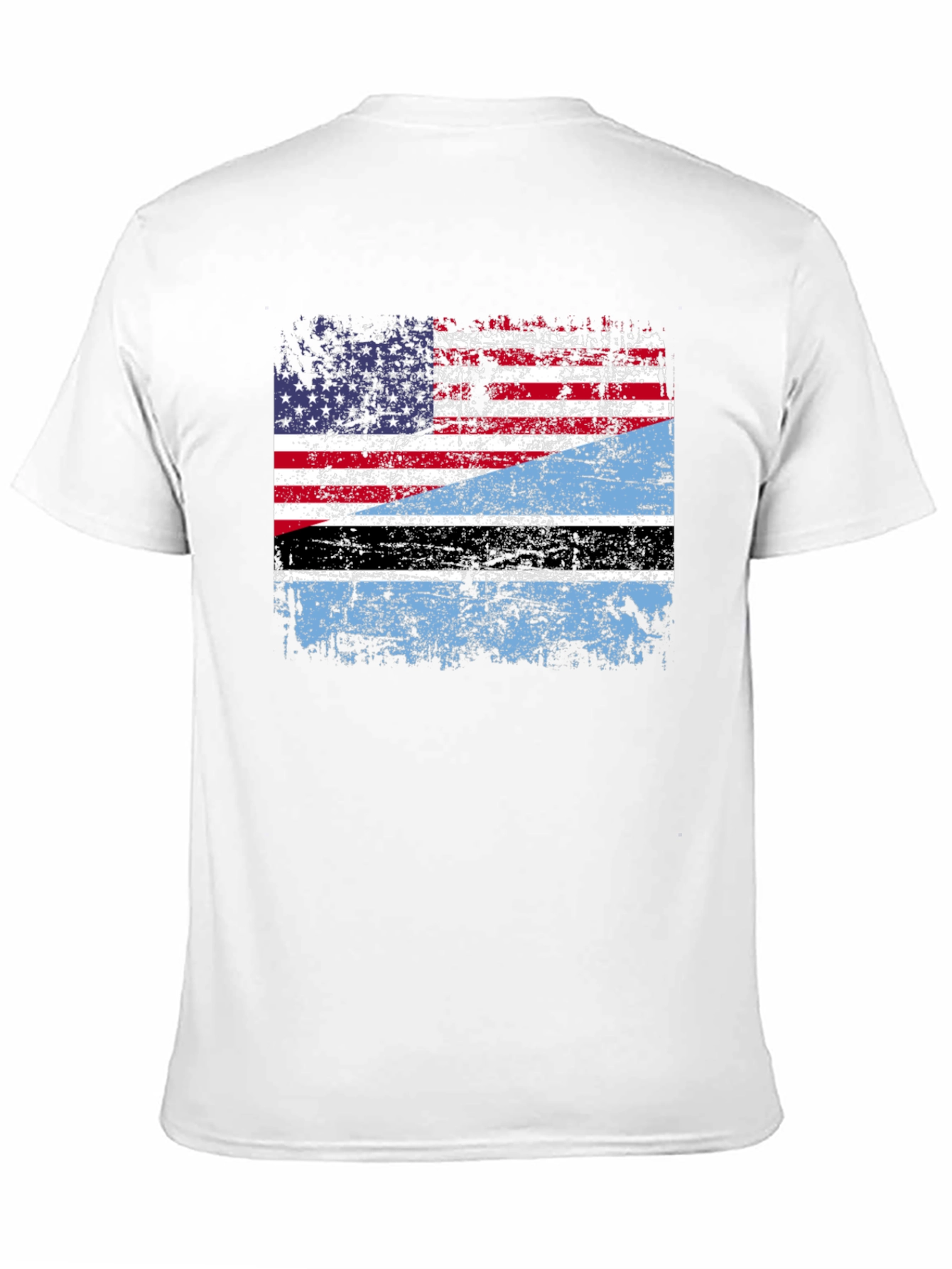 USA Botswana Flag Graphic Tee