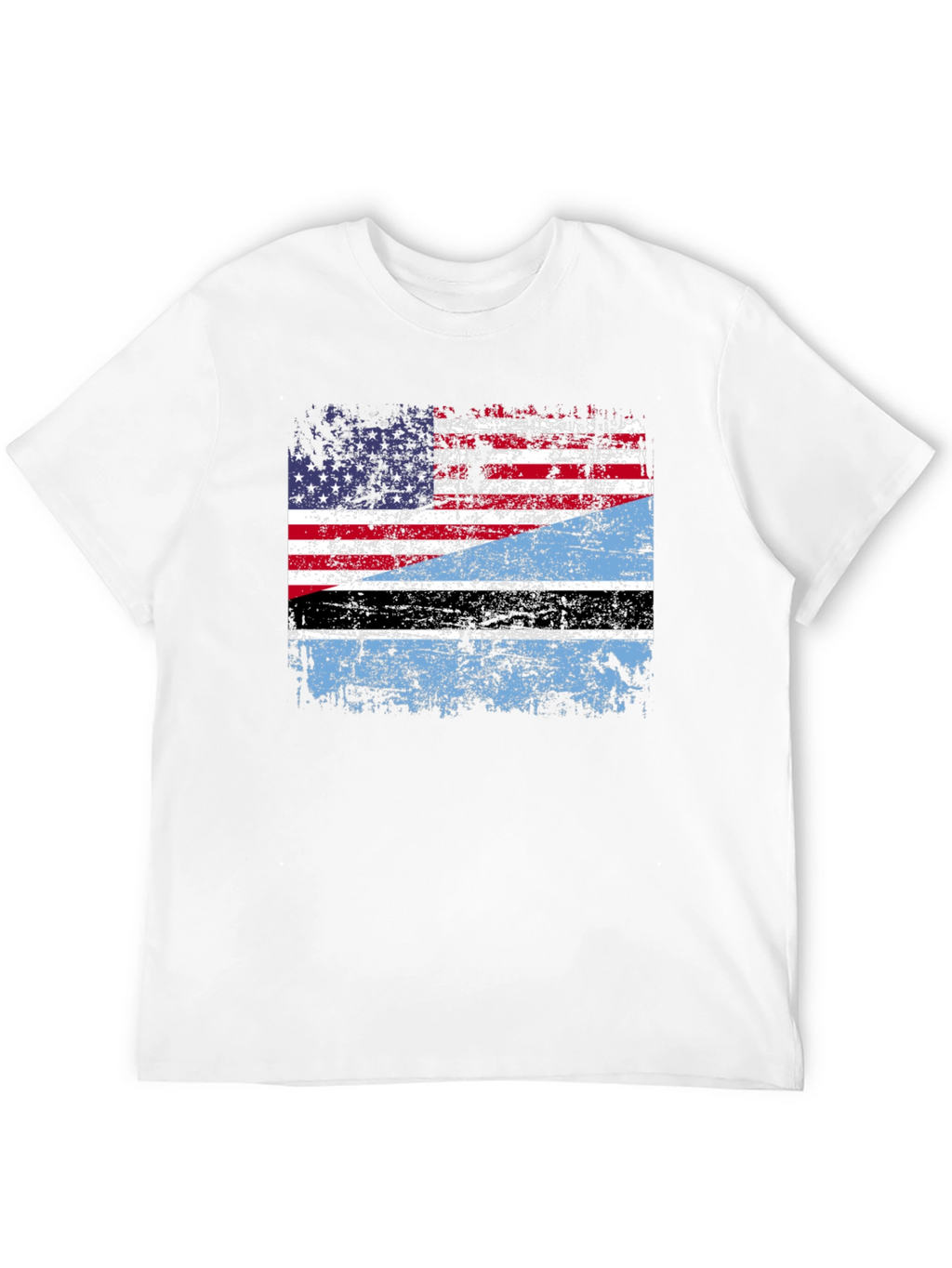 USA Botswana Flag Graphic Tee