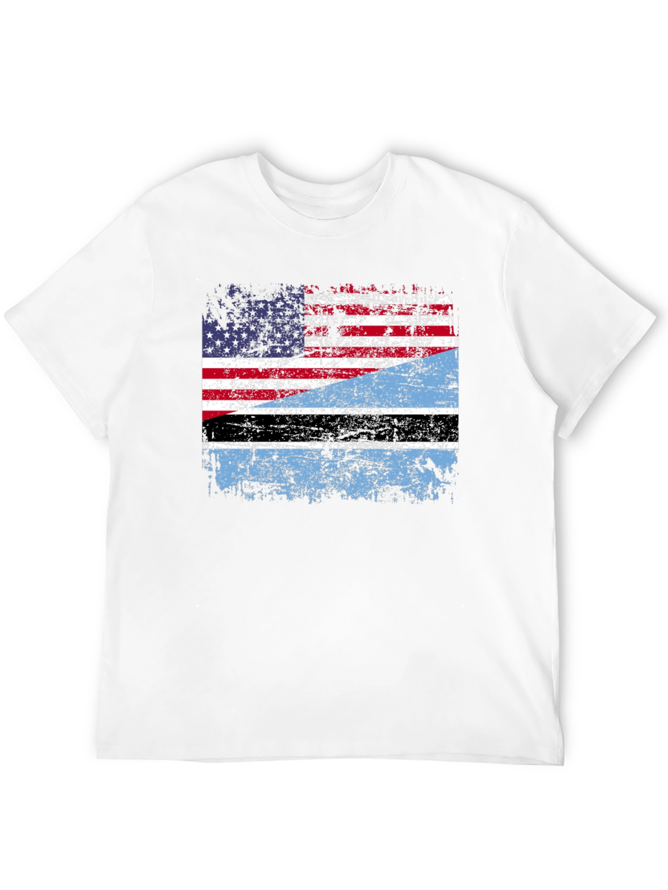 USA Botswana Flag Graphic Tee