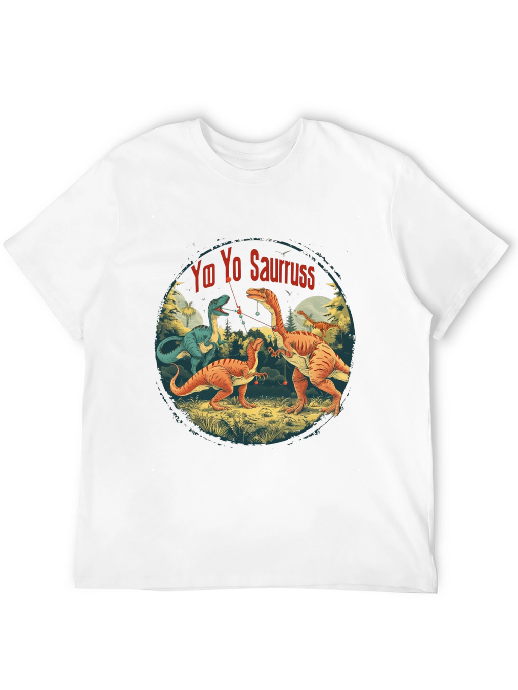Yo Yo Sauruss T-Shirt - Dinosaur Fishing Fun!