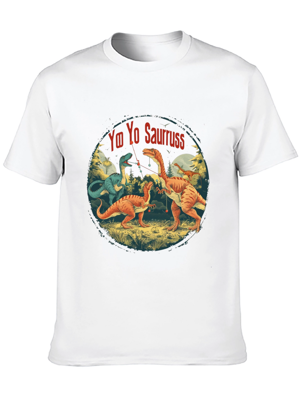 Yo Yo Sauruss T-Shirt - Dinosaur Fishing Fun!