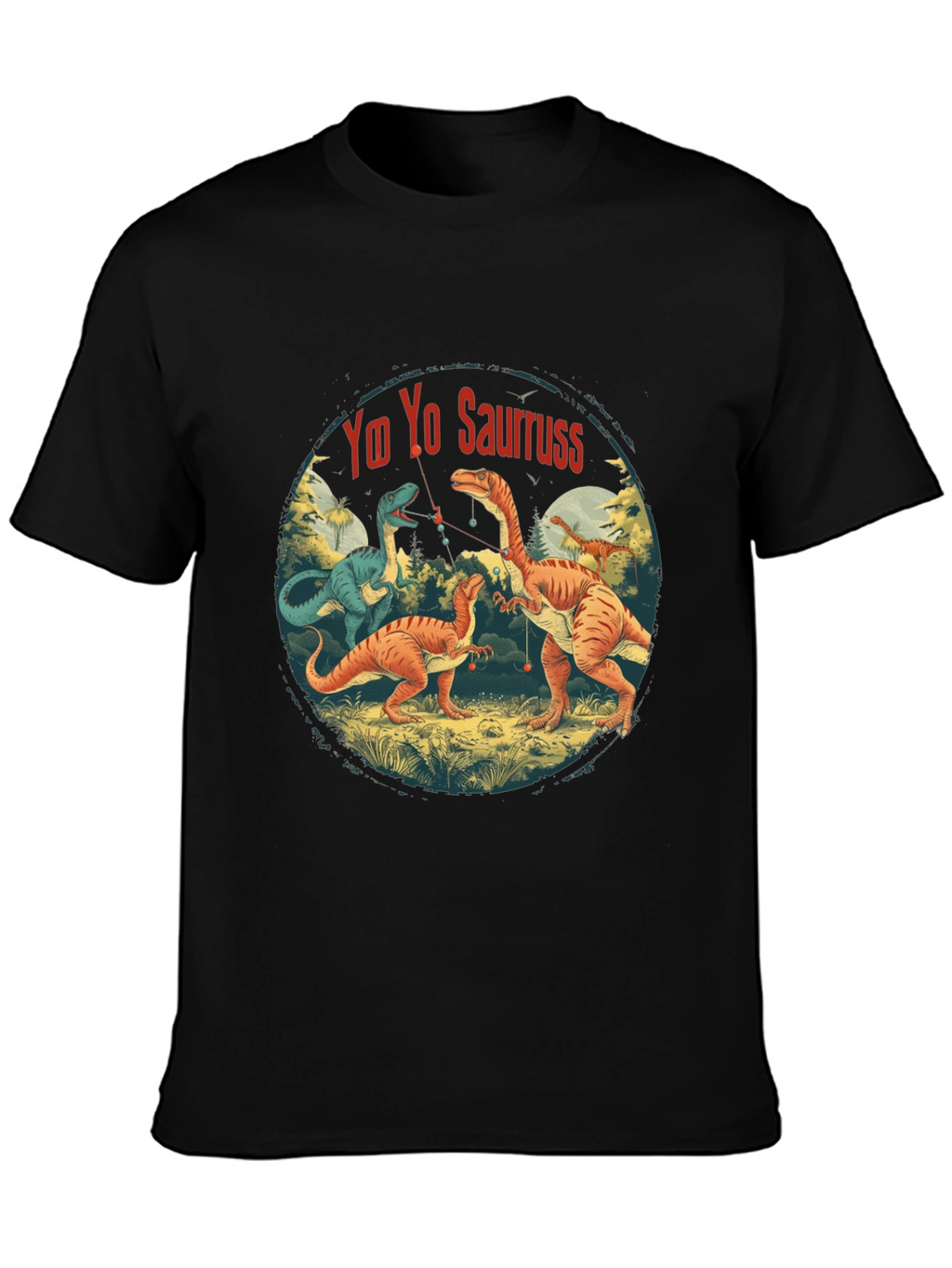 Yo Yo Sauruss T-Shirt - Dinosaur Fishing Fun!