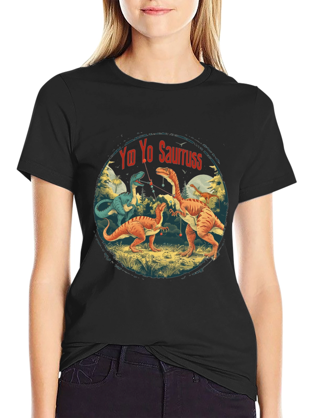 Yo Yo Sauruss T-Shirt - Dinosaur Fishing Fun!