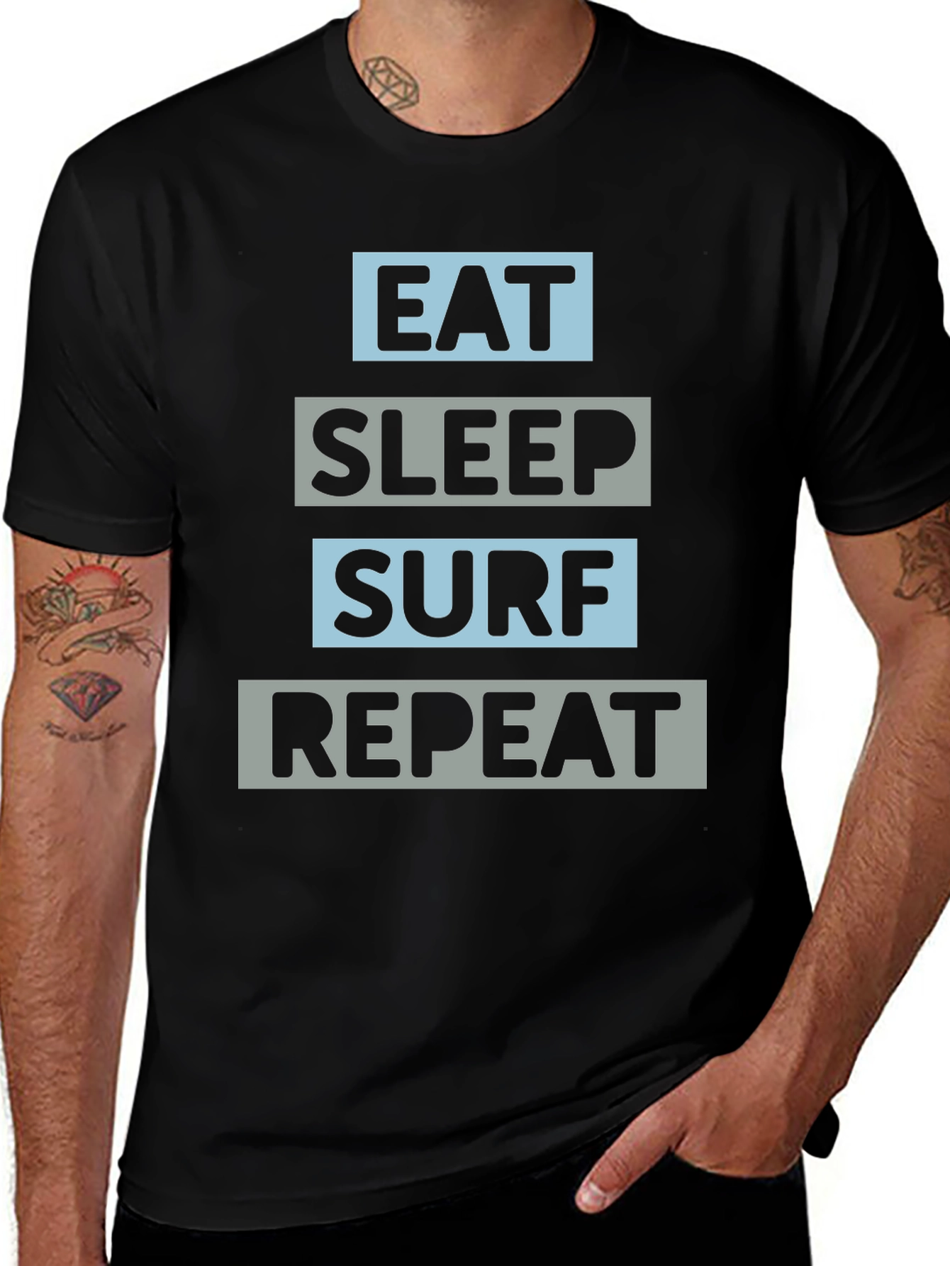Eat Sleep Surf Repeat Graphic Tee