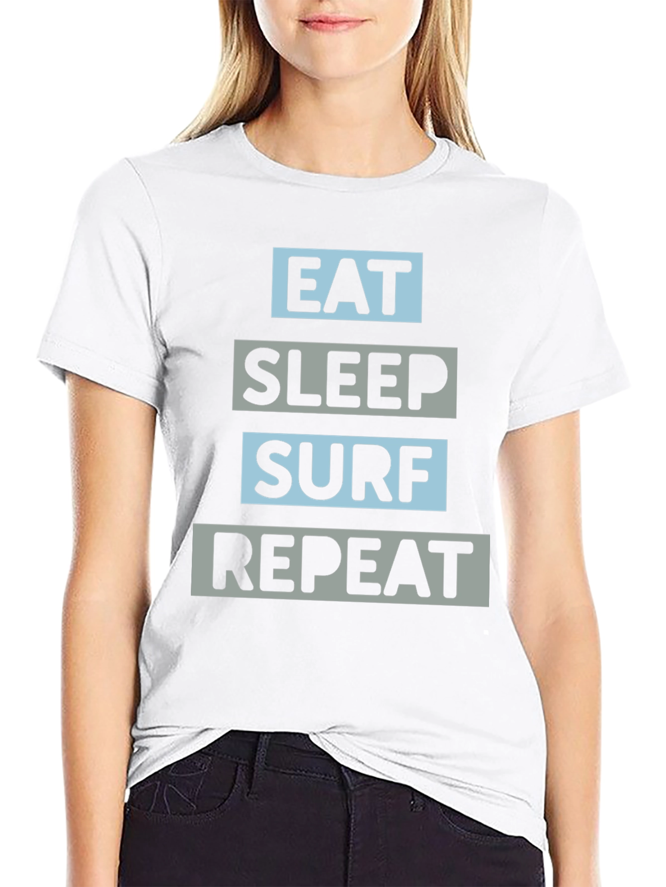 Eat Sleep Surf Repeat Graphic Tee