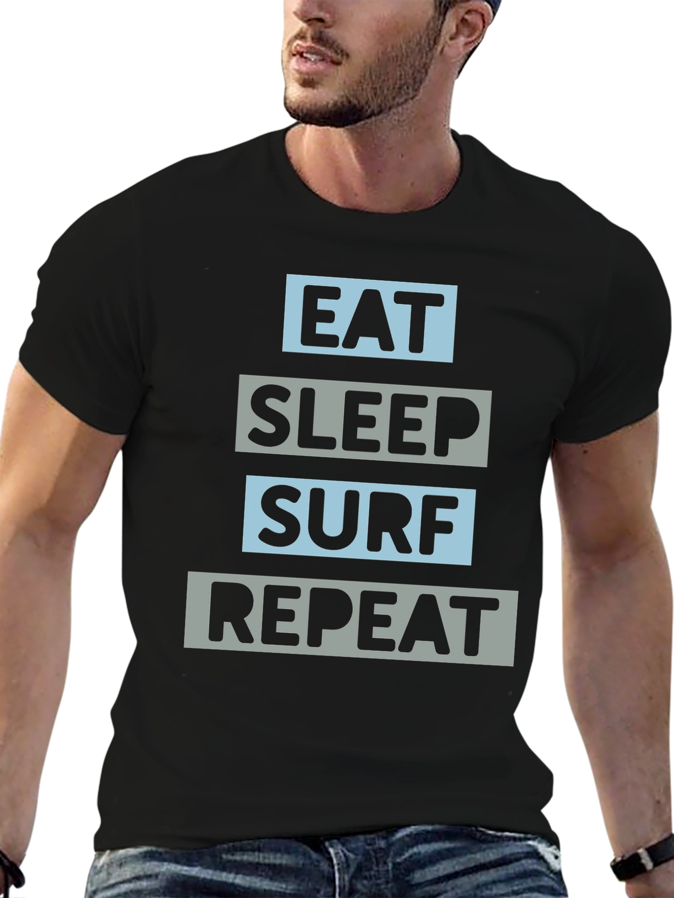 Eat Sleep Surf Repeat Graphic Tee