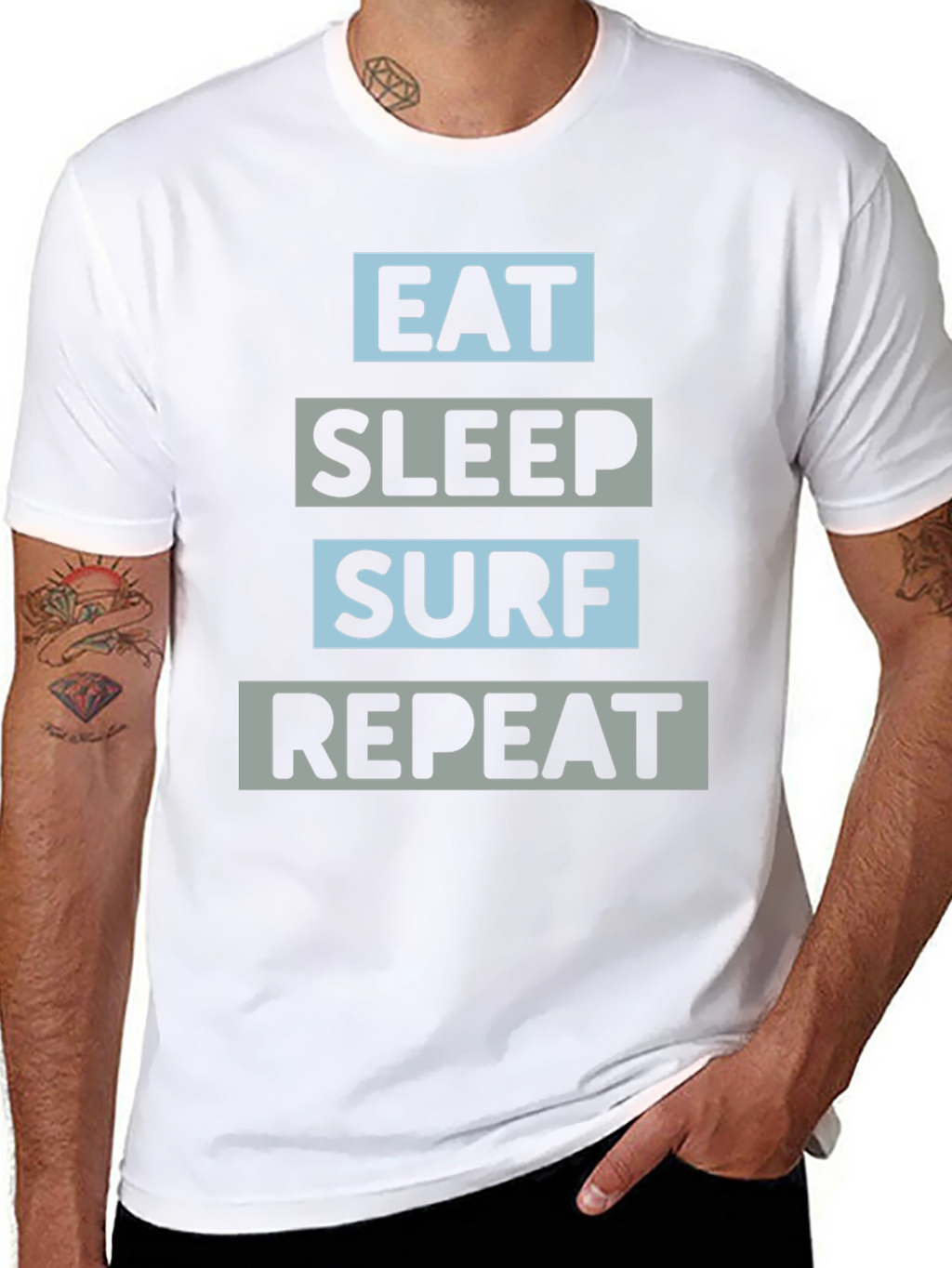 Eat Sleep Surf Repeat Graphic Tee