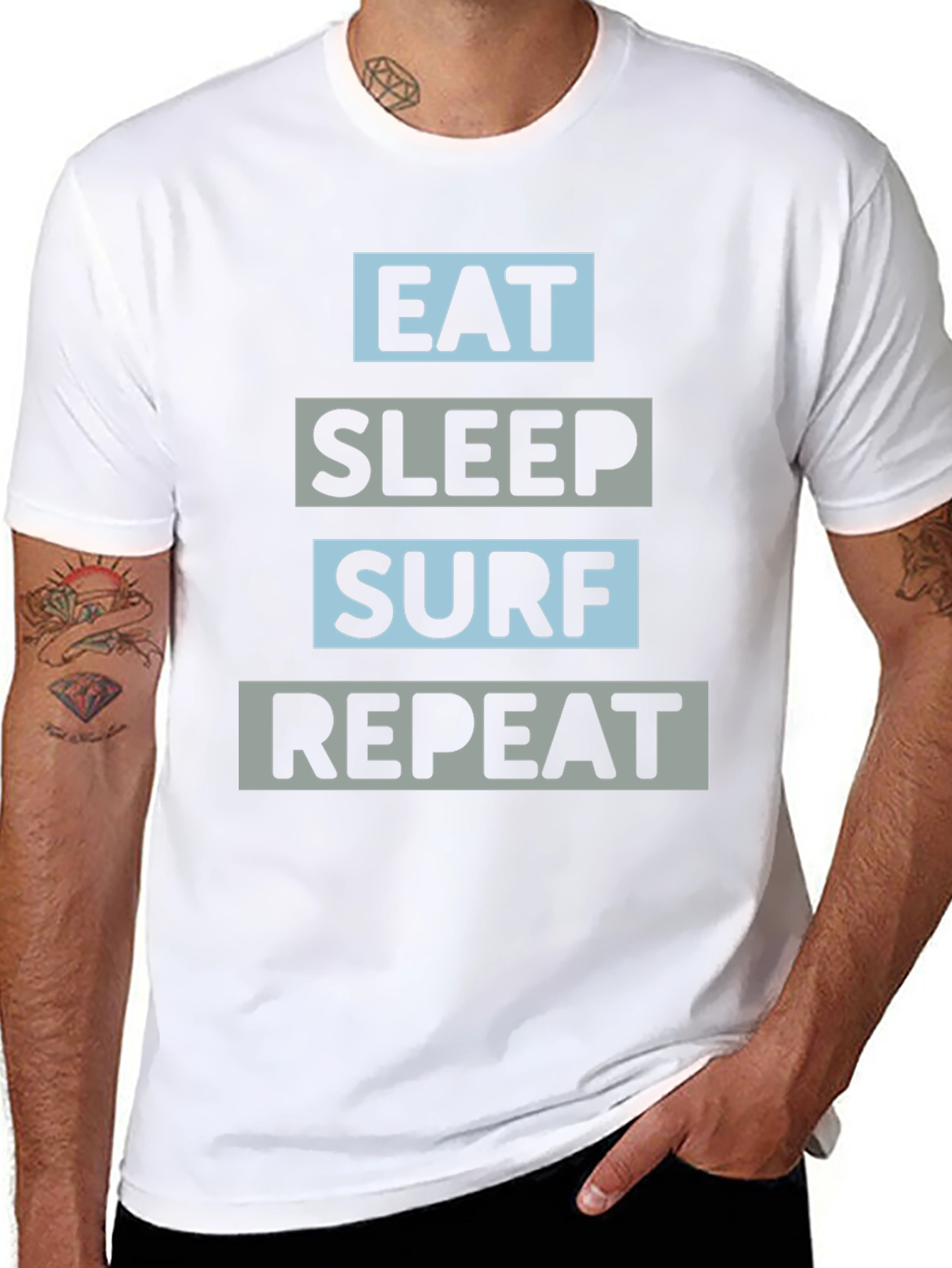 Eat Sleep Surf Repeat Graphic Tee