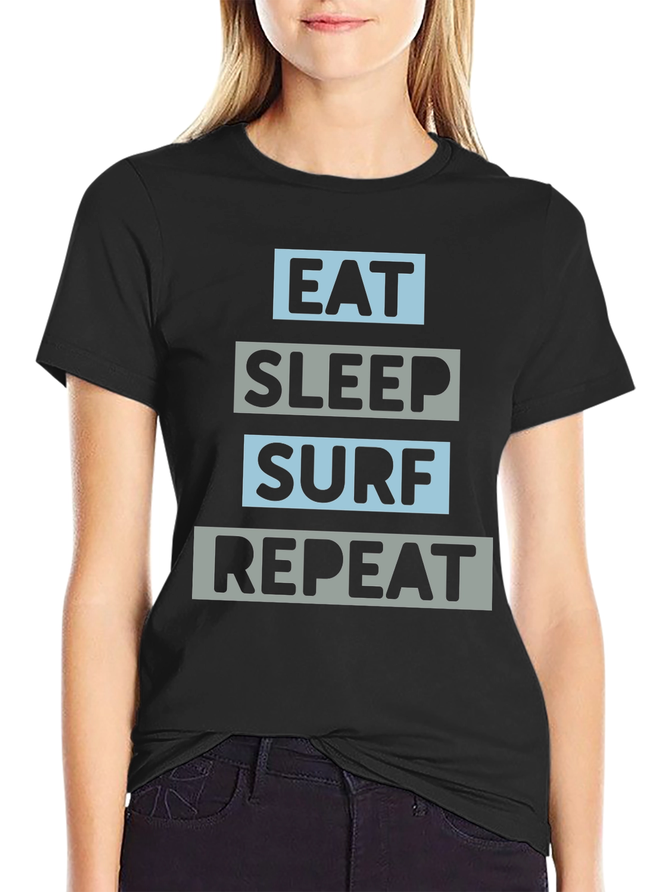 Eat Sleep Surf Repeat Graphic Tee