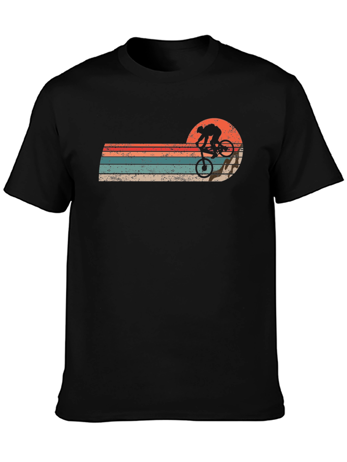 Retro Sunset Mountain Bike T-Shirt