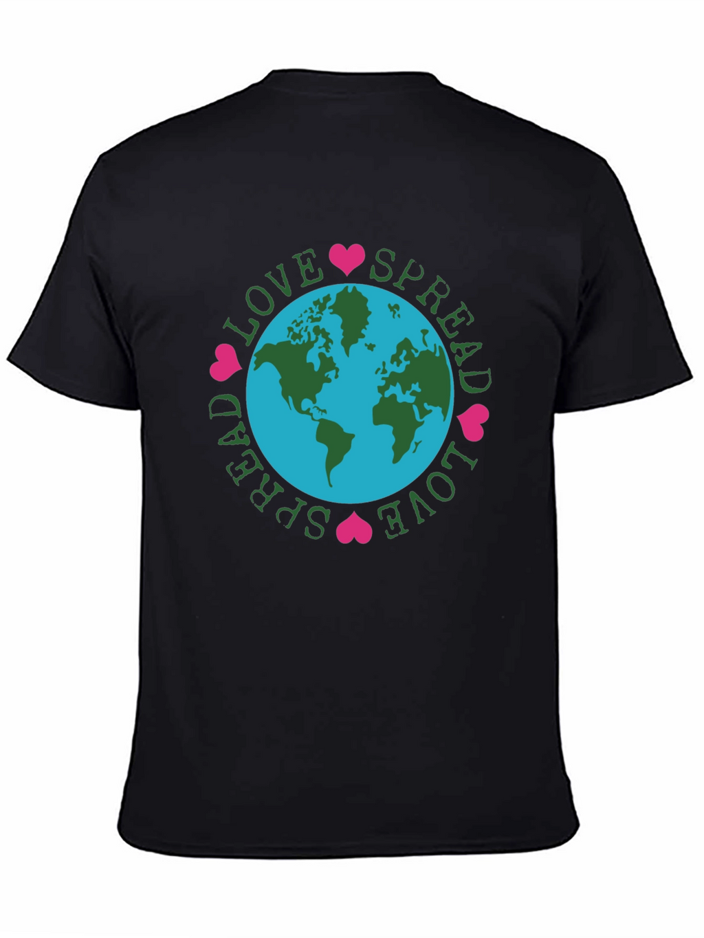 Spread Love Earth Tee - Black Graphic T-Shirt