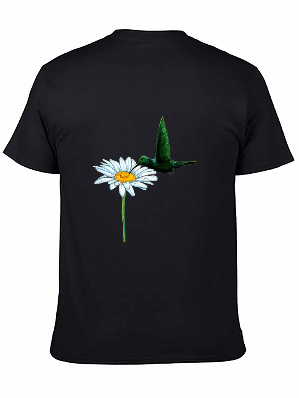 Daisy & Hummingbird Black T-Shirt