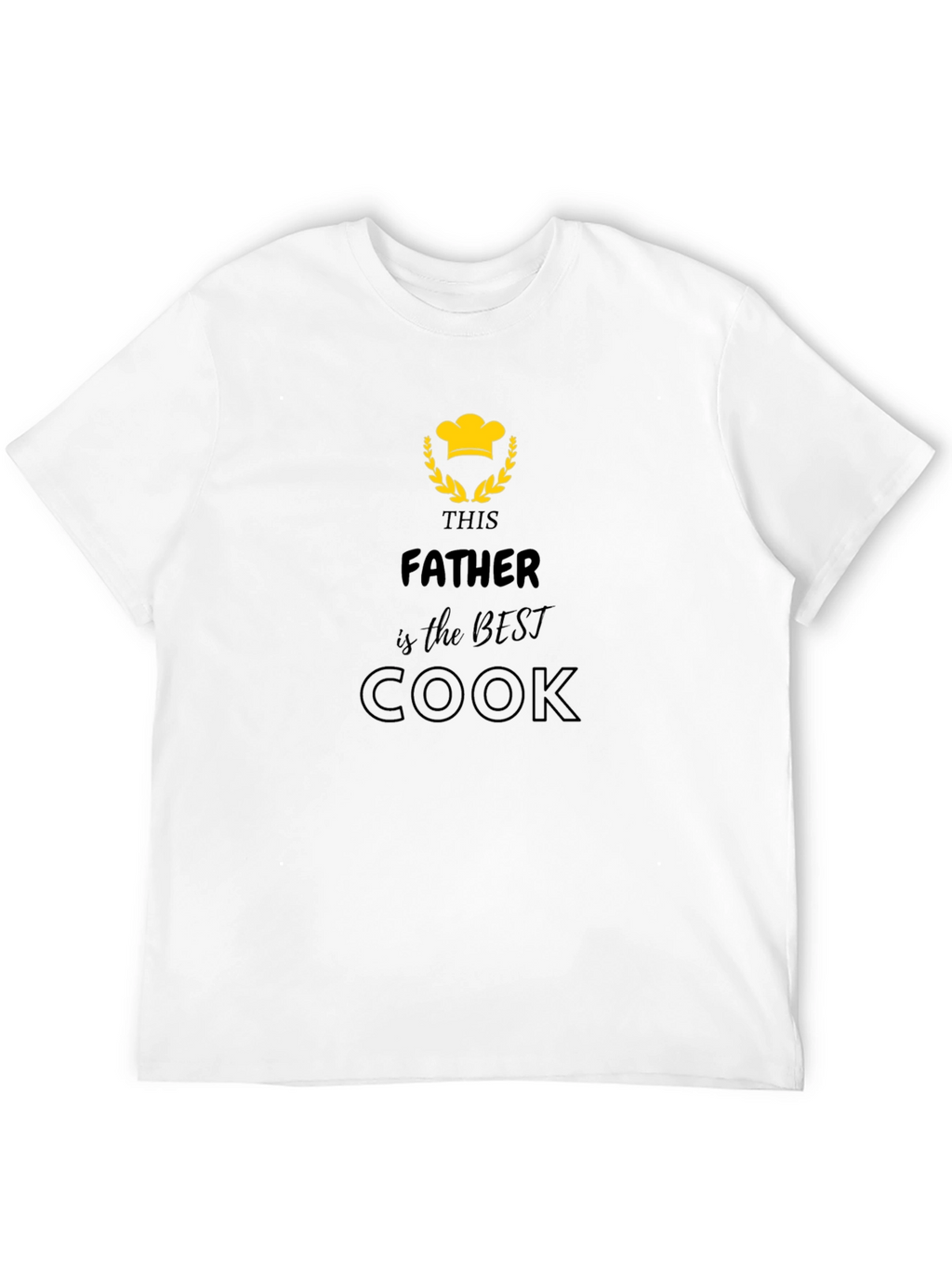 Best Father Cook T-Shirt - Black Graphic Tee