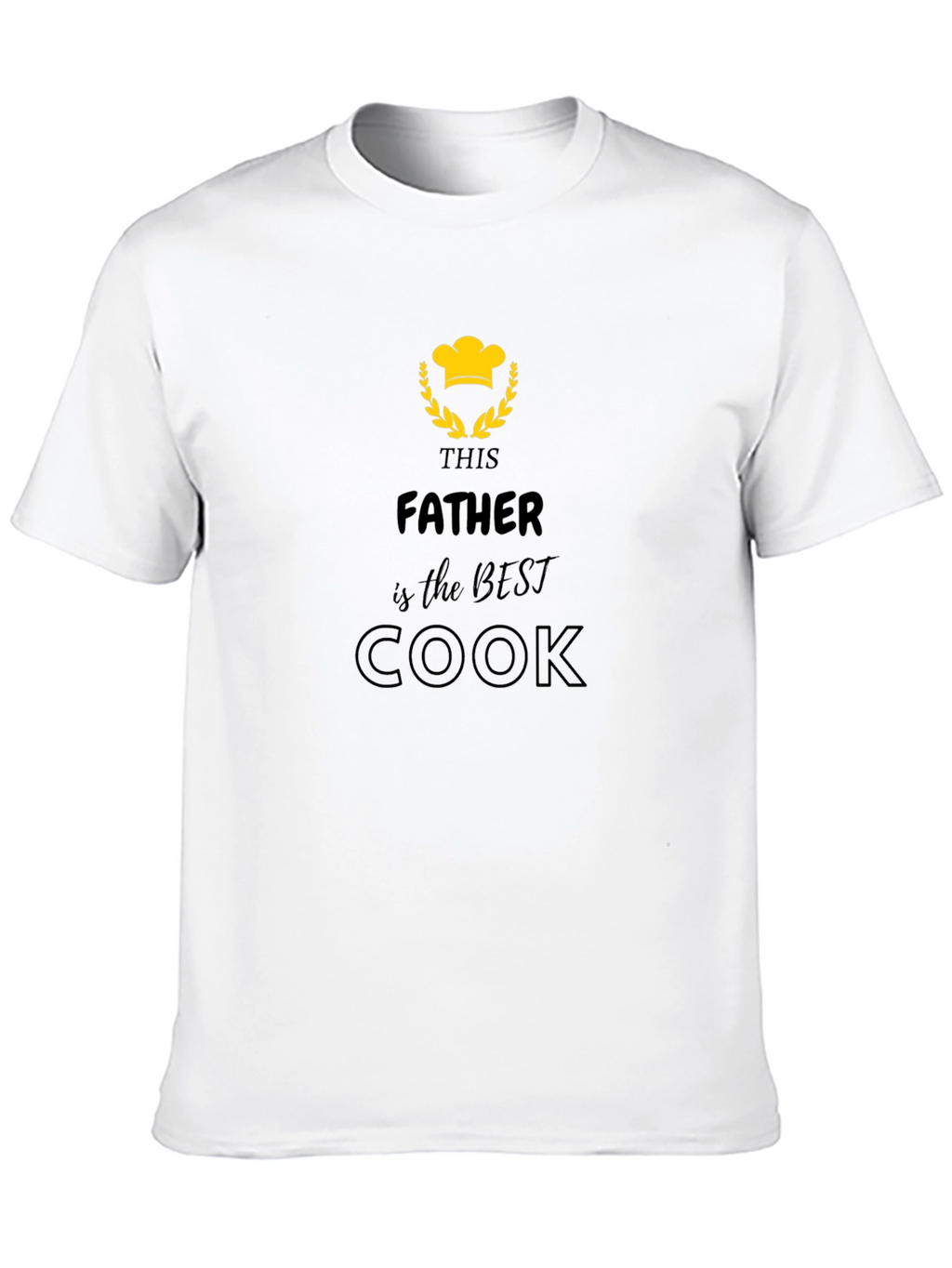 Best Father Cook T-Shirt - Black Graphic Tee