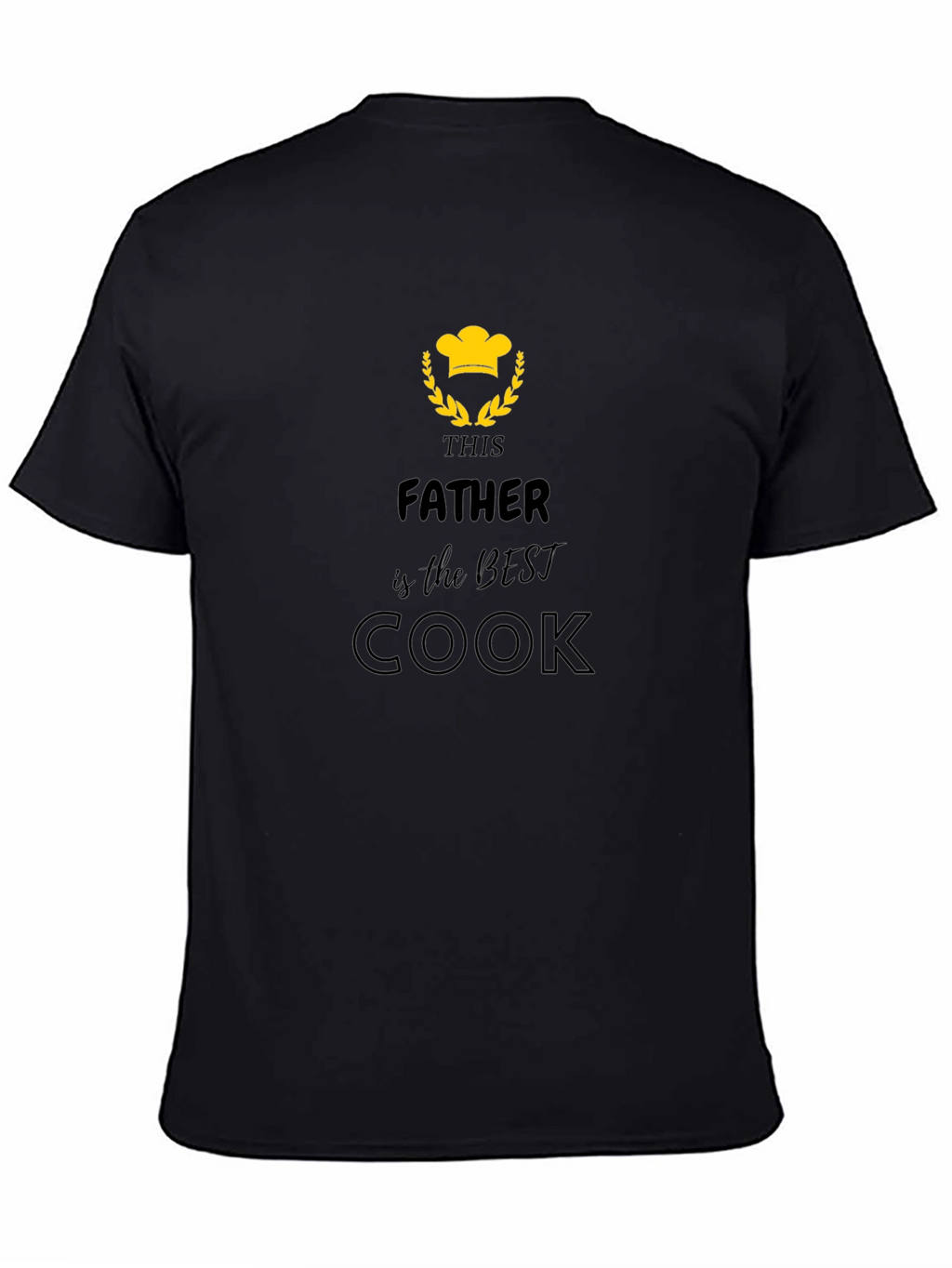 Best Father Cook T-Shirt - Black Graphic Tee
