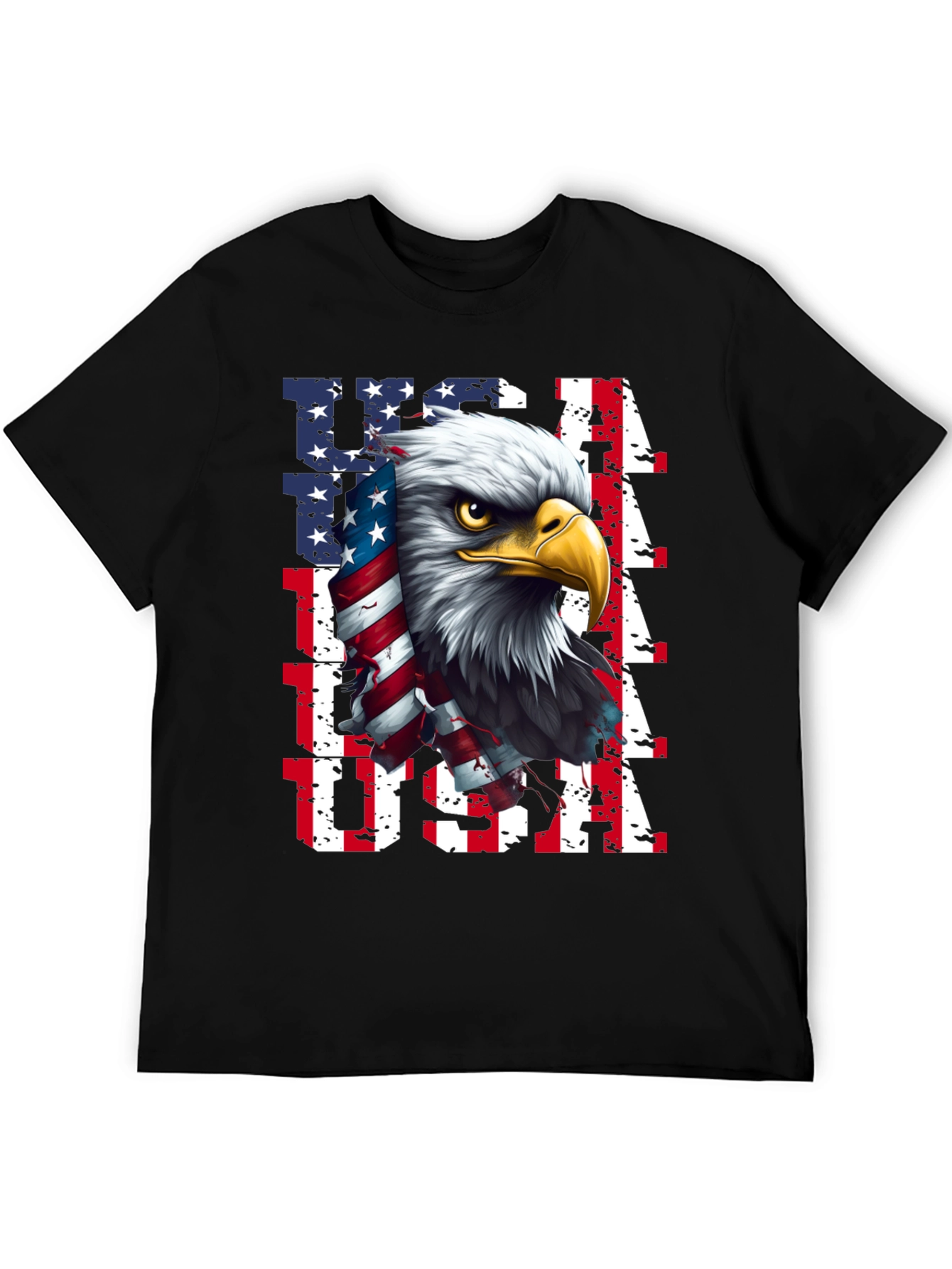 USA Eagle Graphic Tee - Patriotic Mens Shirt