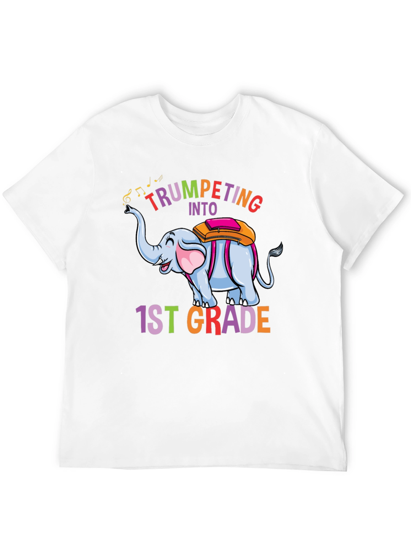 Trumpeting Into 1st Grade Black T-Shirt