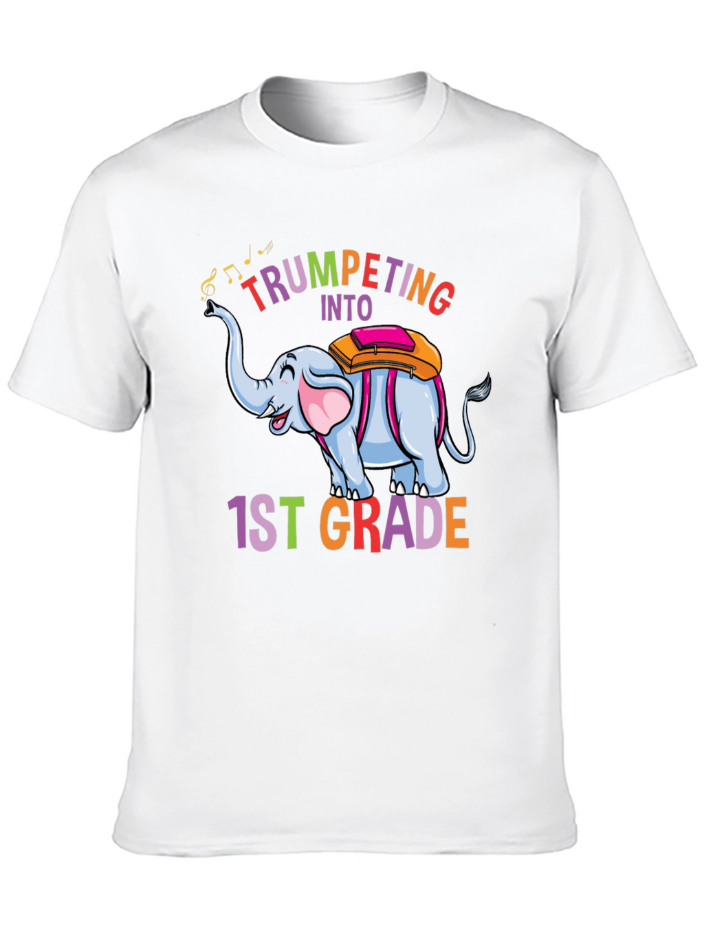 Trumpeting Into 1st Grade Black T-Shirt