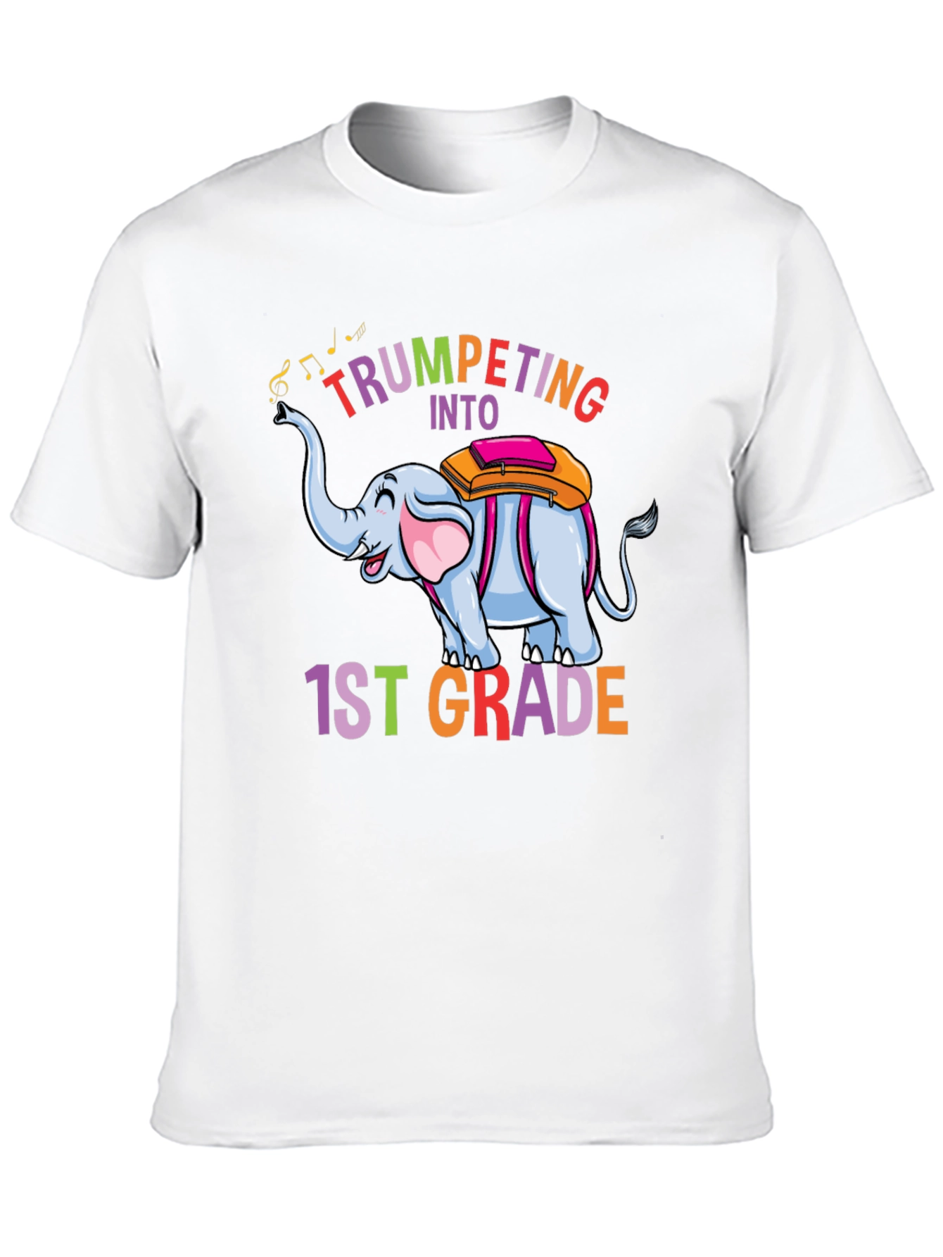 Trumpeting Into 1st Grade Black T-Shirt
