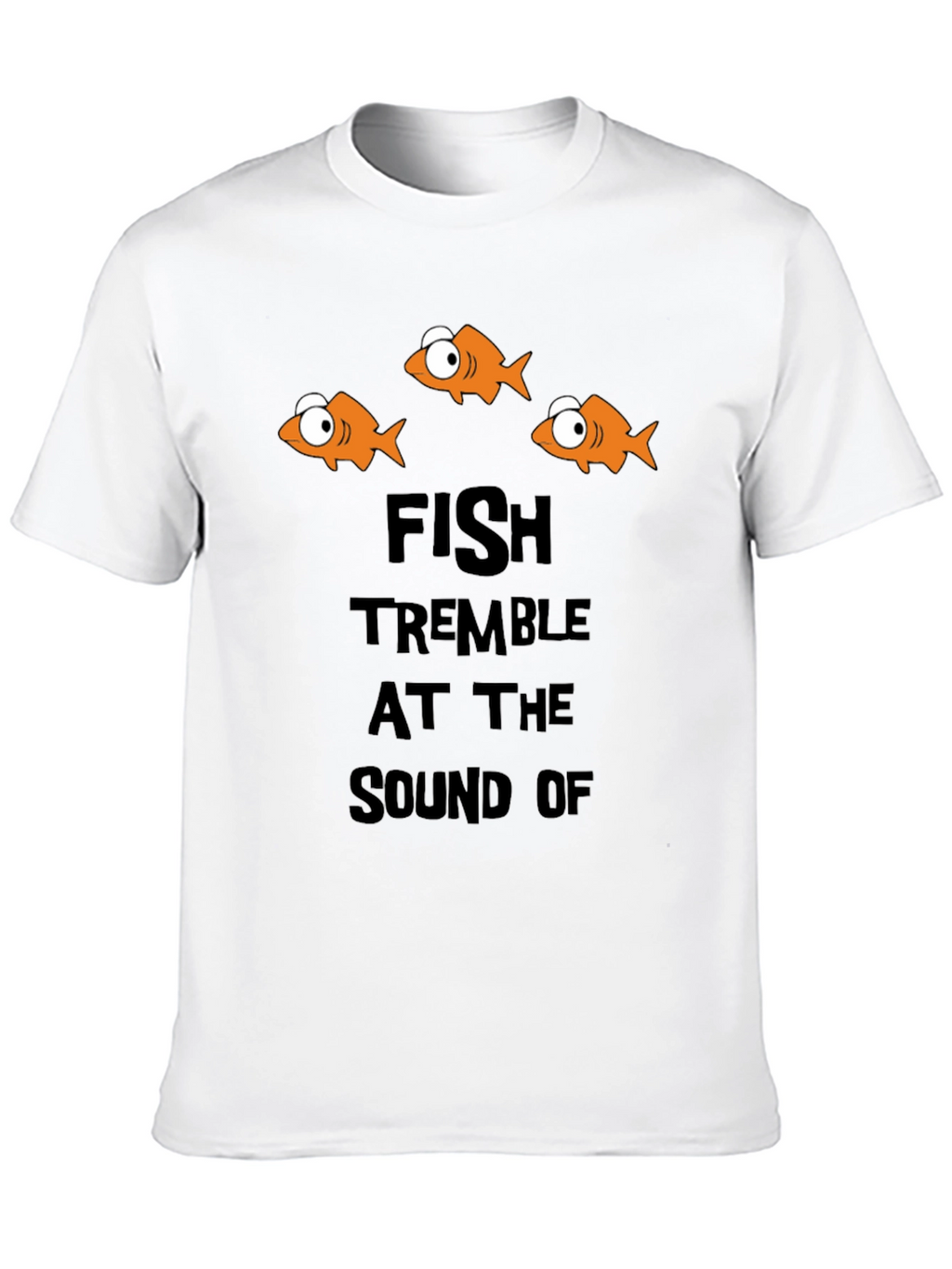 Fish Tremble Graphic Black T-Shirt