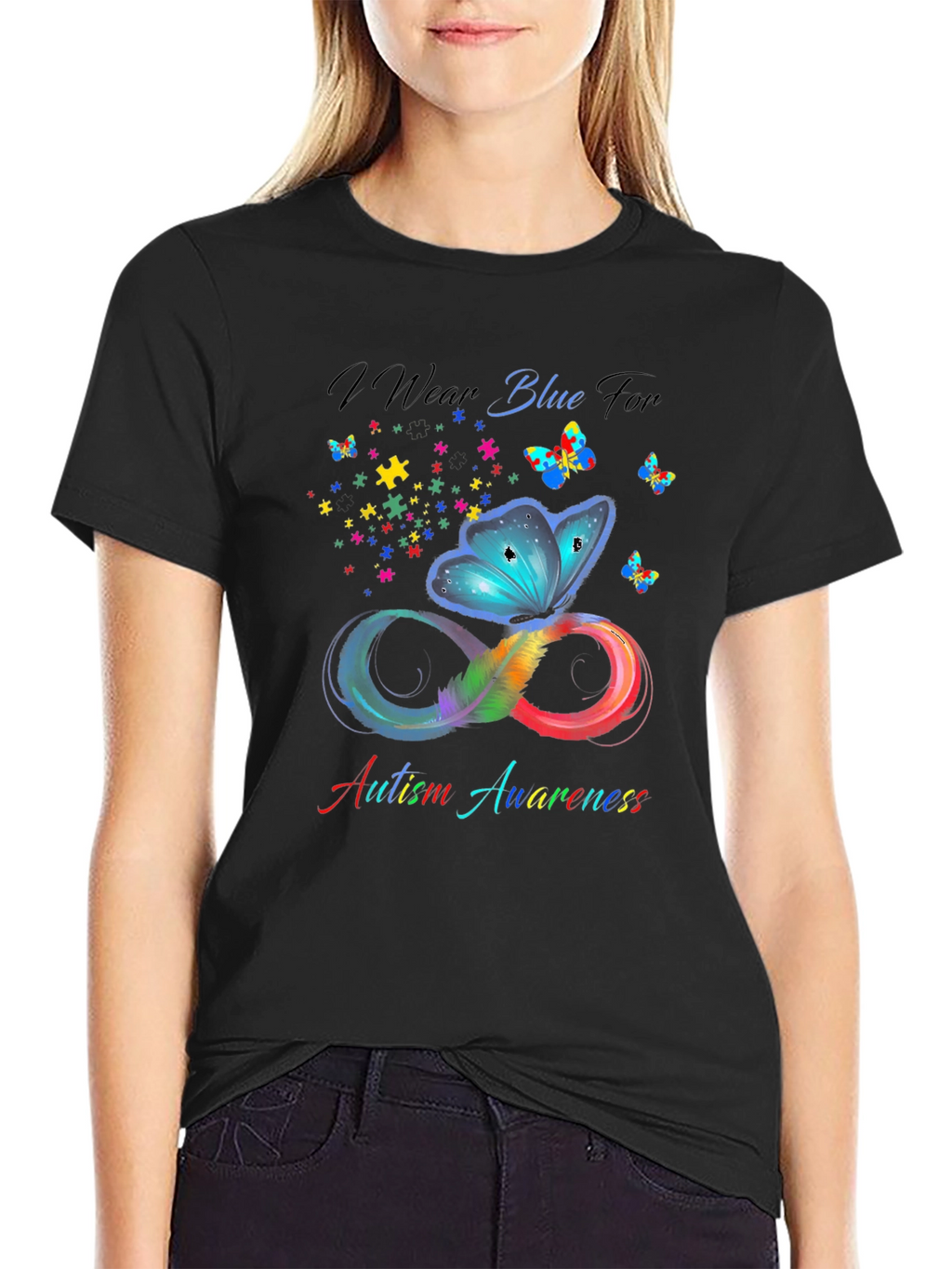 Autism Awareness Butterfly Infinity T-Shirt