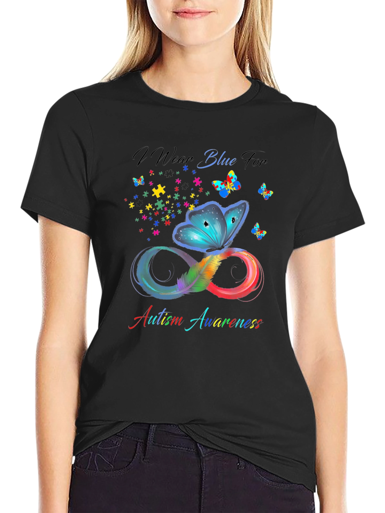 Autism Awareness Butterfly Infinity T-Shirt