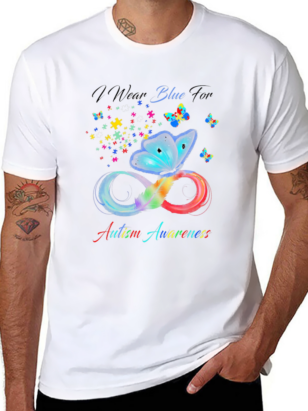Autism Awareness Butterfly Infinity T-Shirt