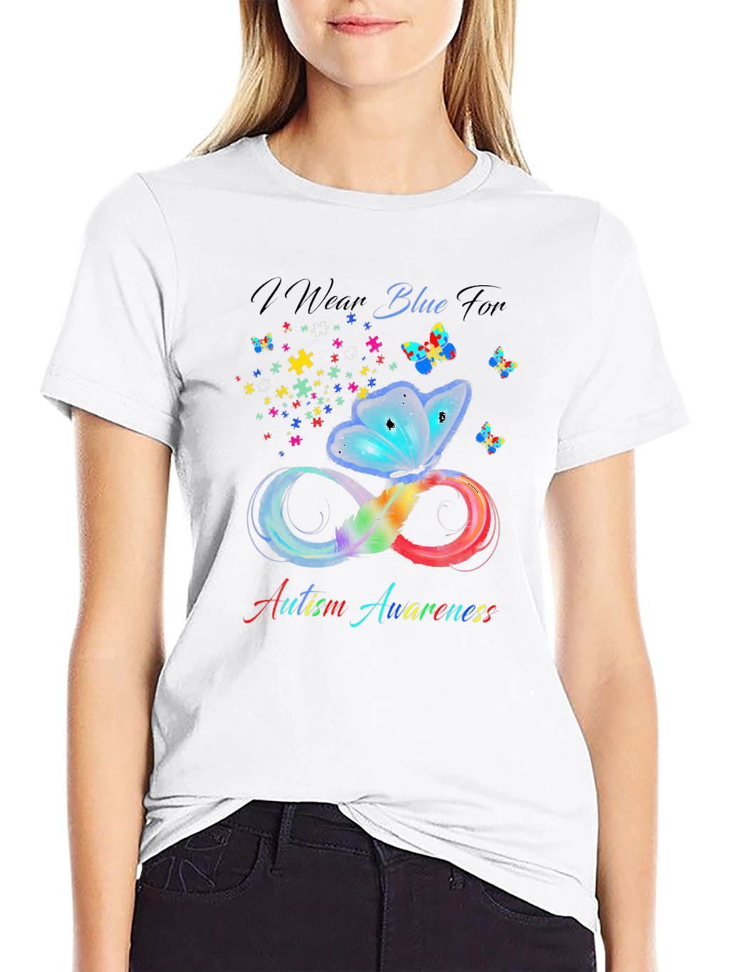 Autism Awareness Butterfly Infinity T-Shirt