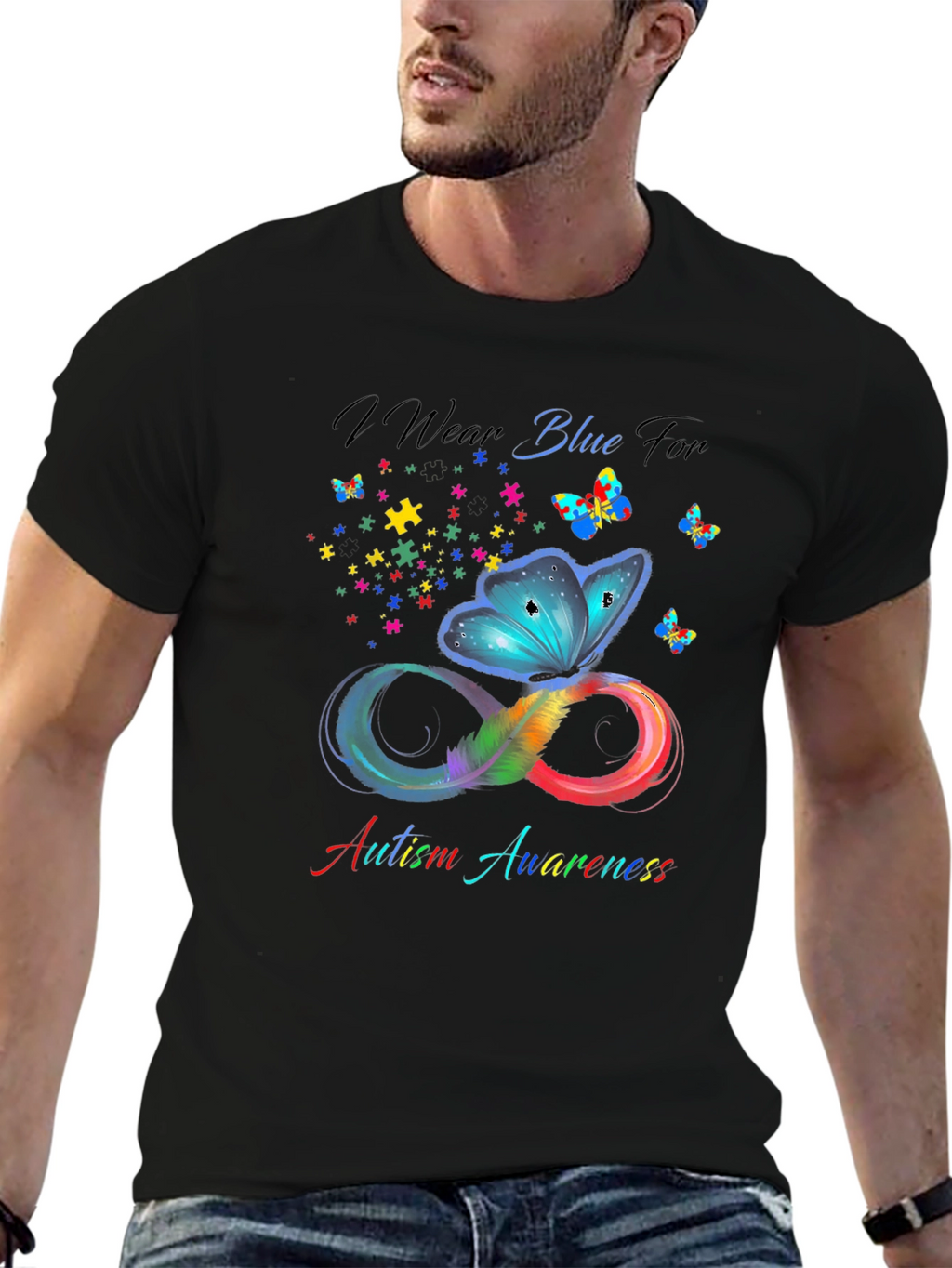 Autism Awareness Butterfly Infinity T-Shirt