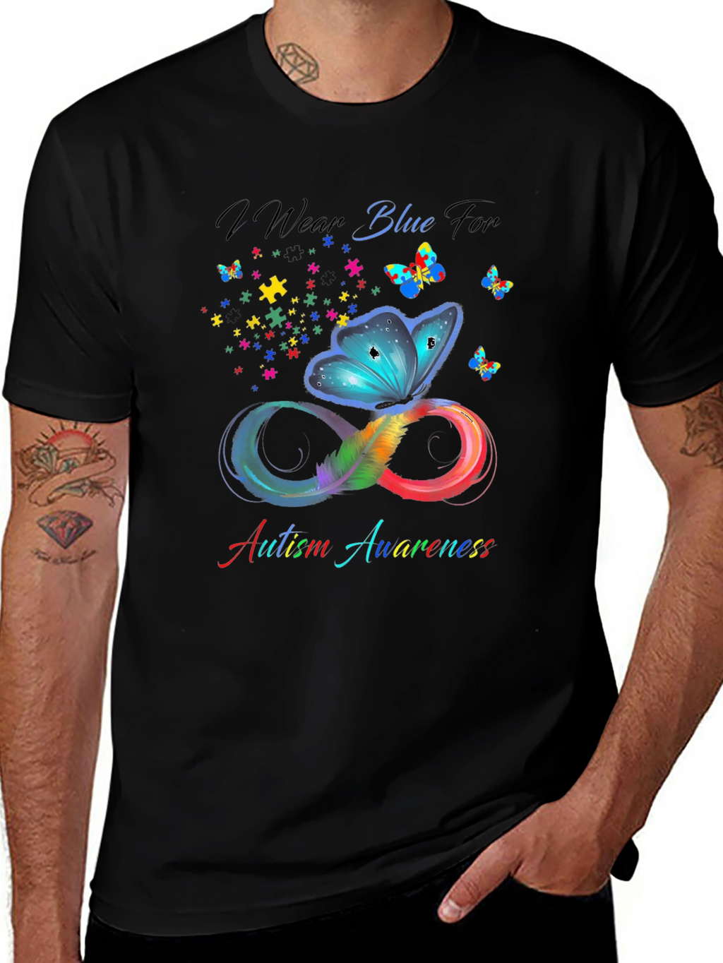 Autism Awareness Butterfly Infinity T-Shirt